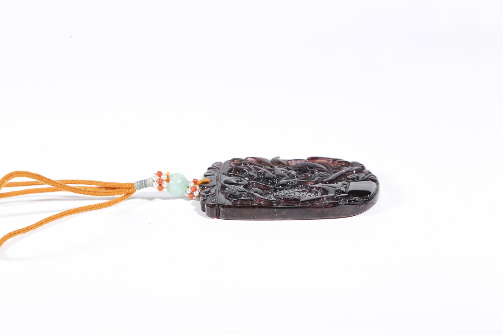 A RUBY PENDANT PLAQUE - 8