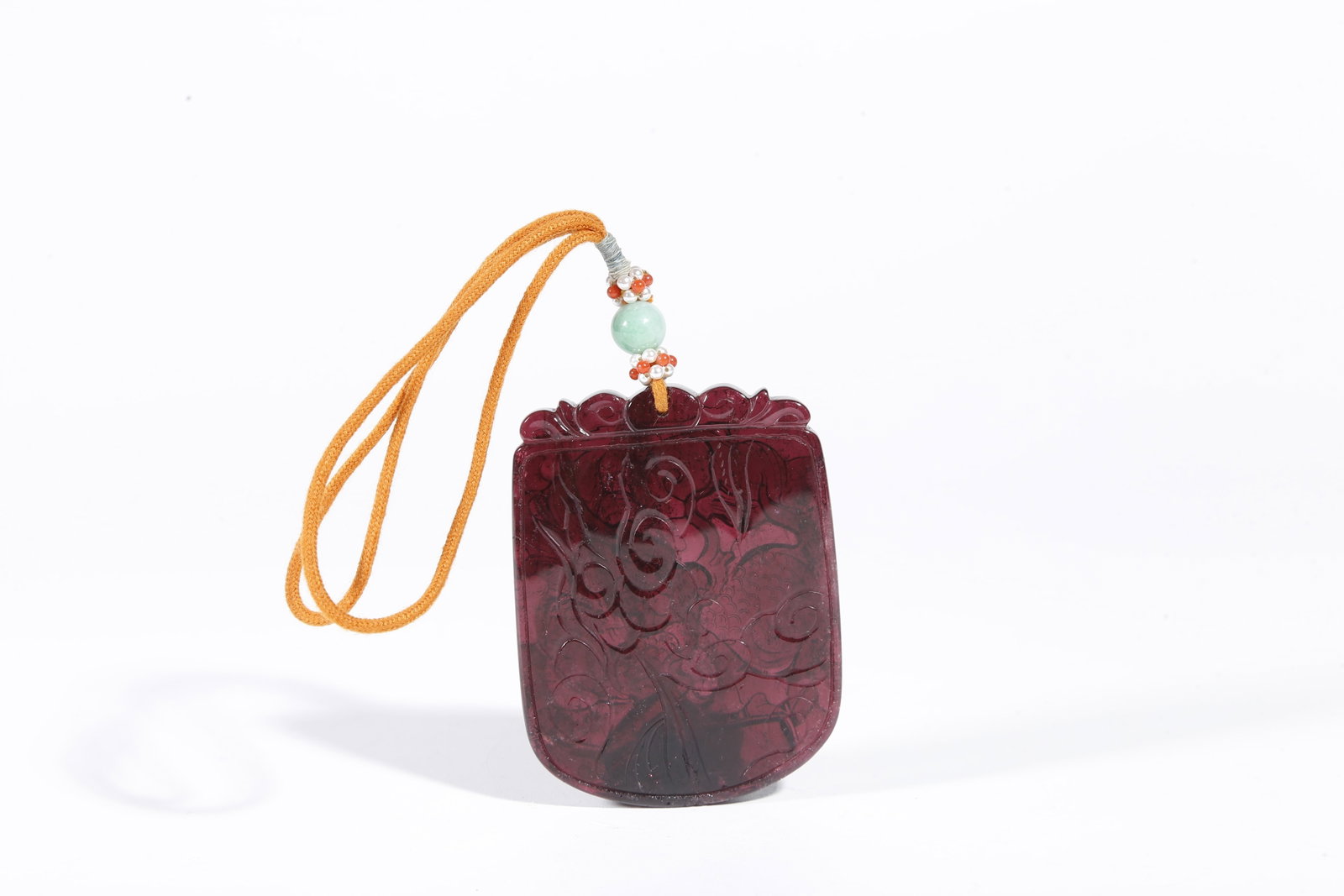 A RUBY PENDANT PLAQUE - 9