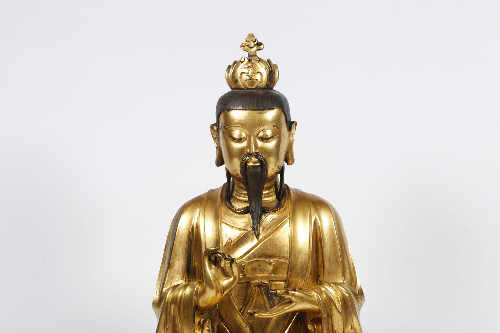 A GILT-BRONZE STATUE - 2