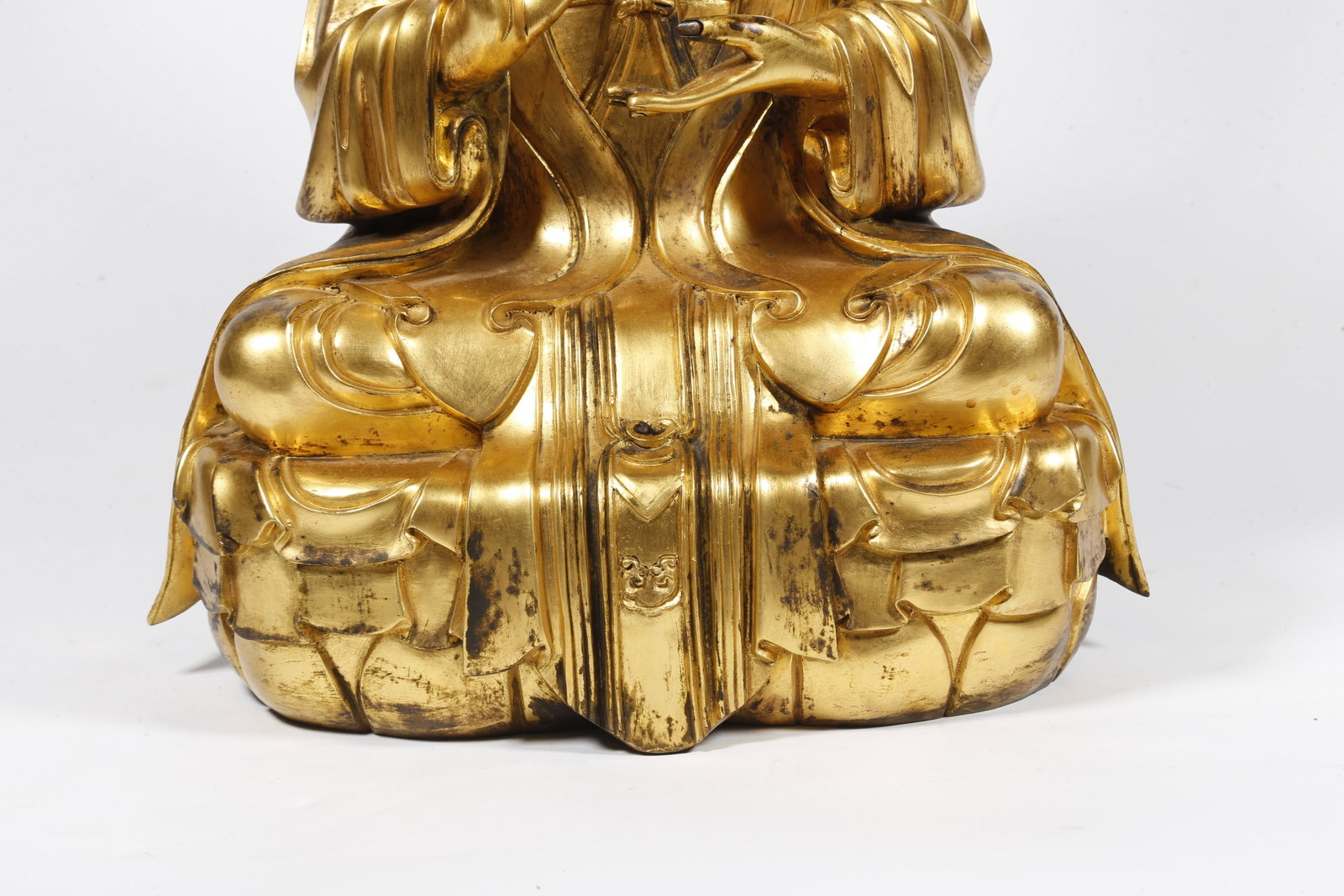 A GILT-BRONZE STATUE - 3