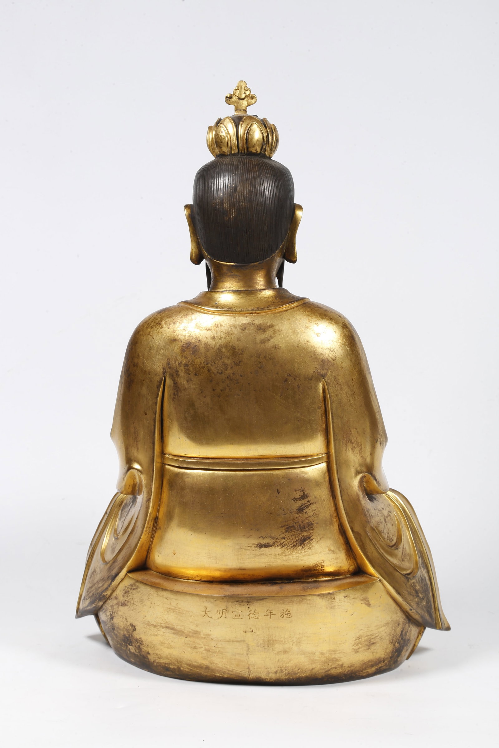 A GILT-BRONZE STATUE - 6