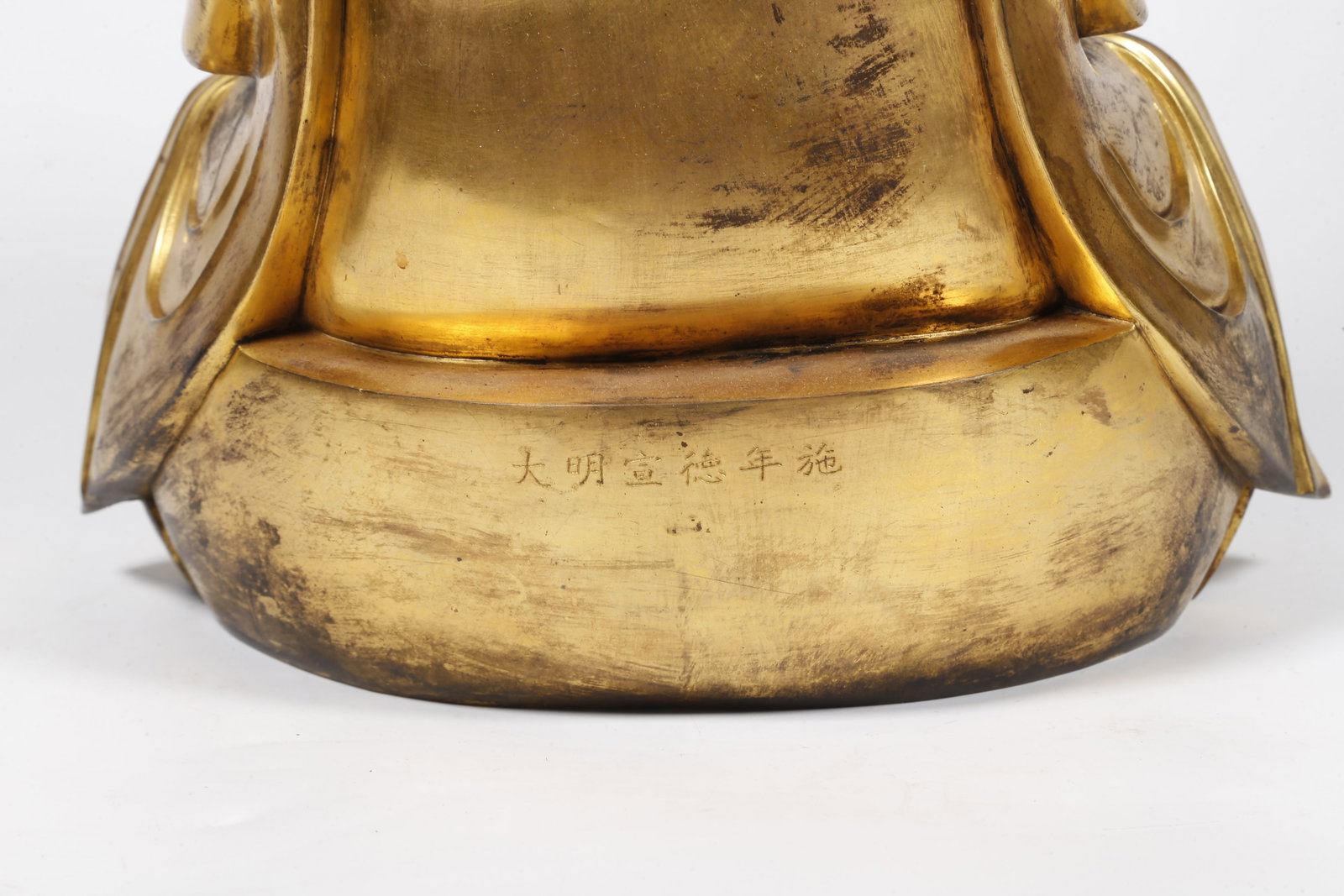 A GILT-BRONZE STATUE - 8