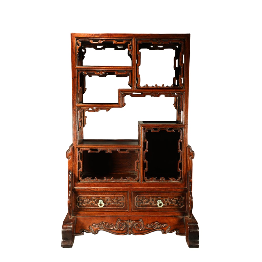 A HUANGHUALI ANTIQUE CABINET CARVED WITH DRAGON PATTERNS (1 of 8)