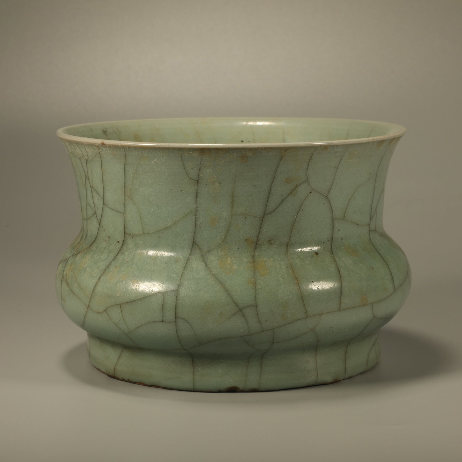 A OFFICIAL WARE CRACKLE-GLAZED CENSER (1 of 6)