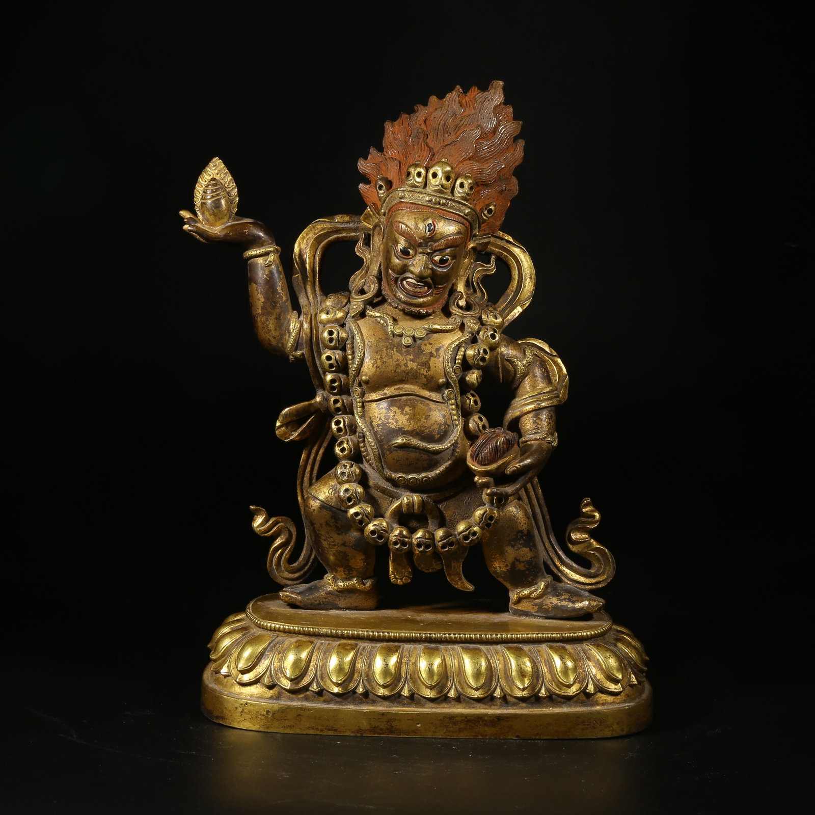A GILT-BRONZE STATUE OF WAR DEITY (1 of 8)