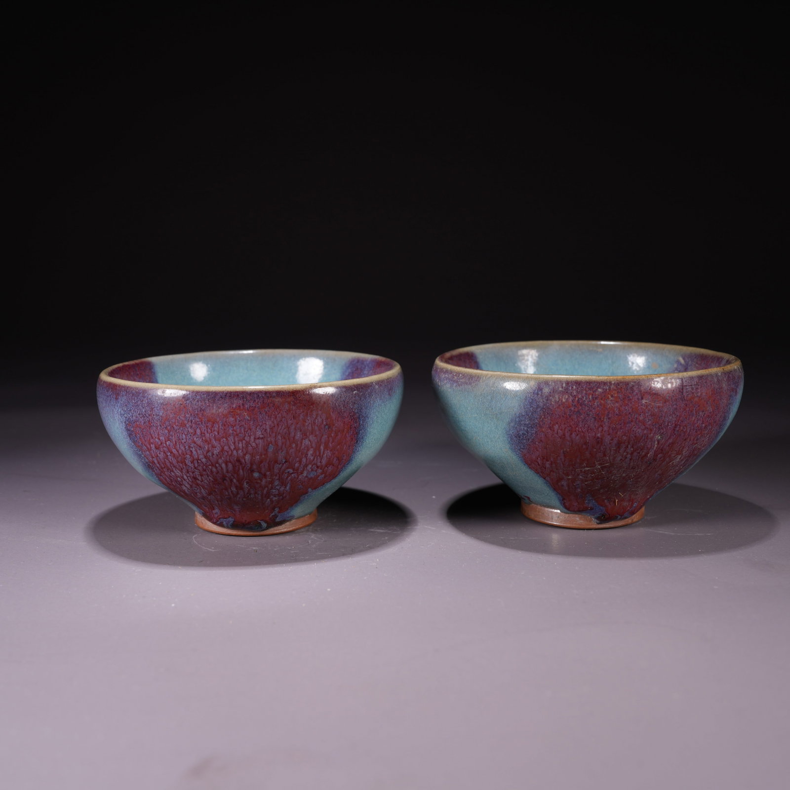 A JUN WARE TEA BOWLS (SET) - 2
