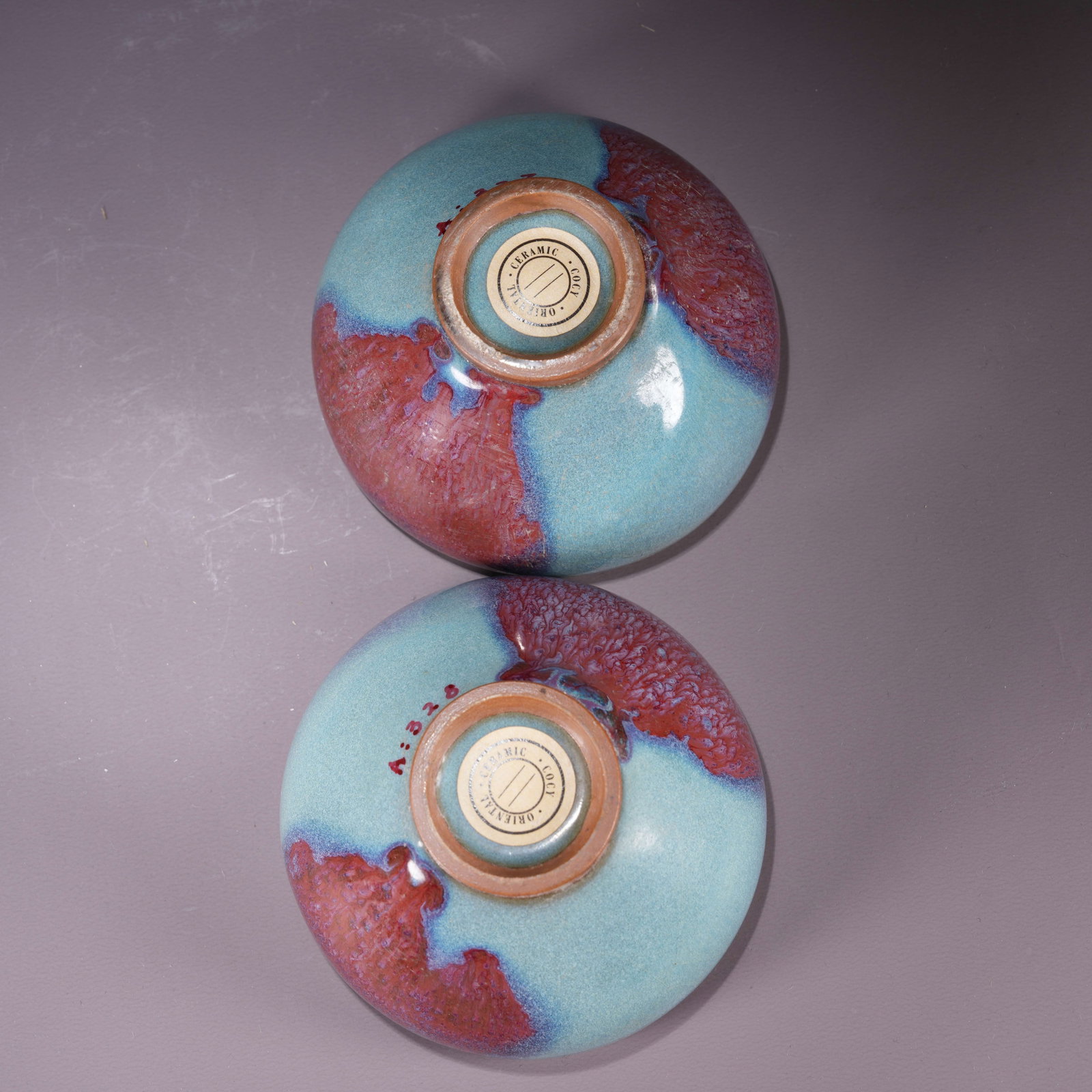 A JUN WARE TEA BOWLS (SET) - 9
