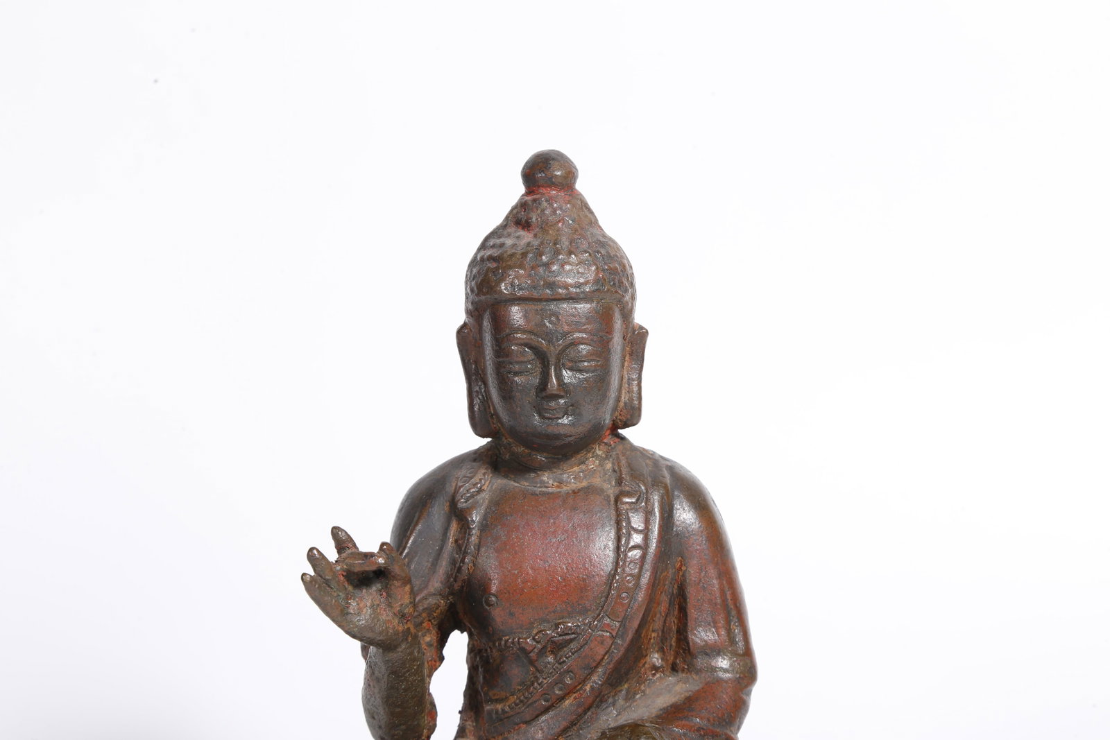 A BRONZE SAKYAMUNI STATUE - 2