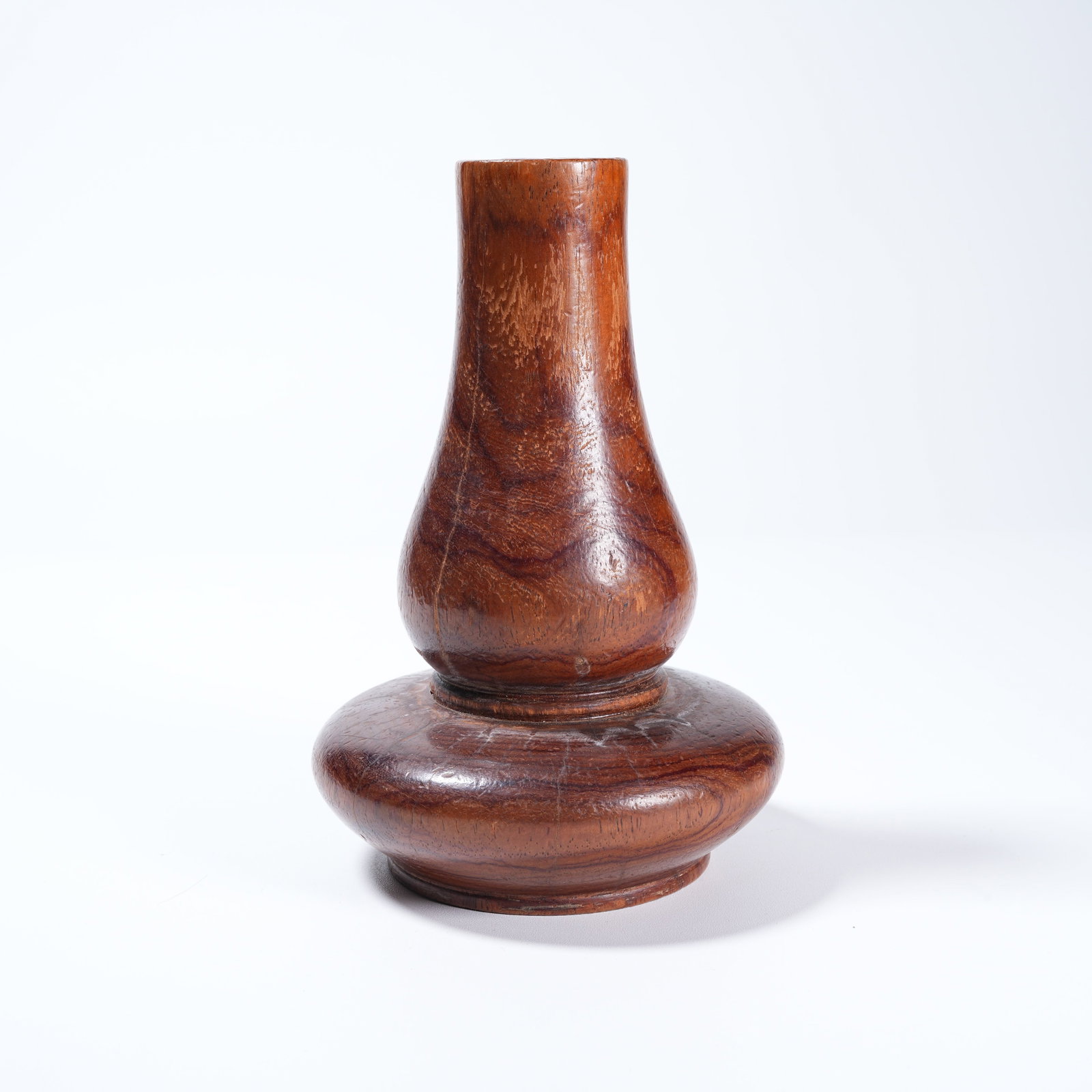 A HUANGHUALI GOURD VASE: Huanghuali Gourd Vase