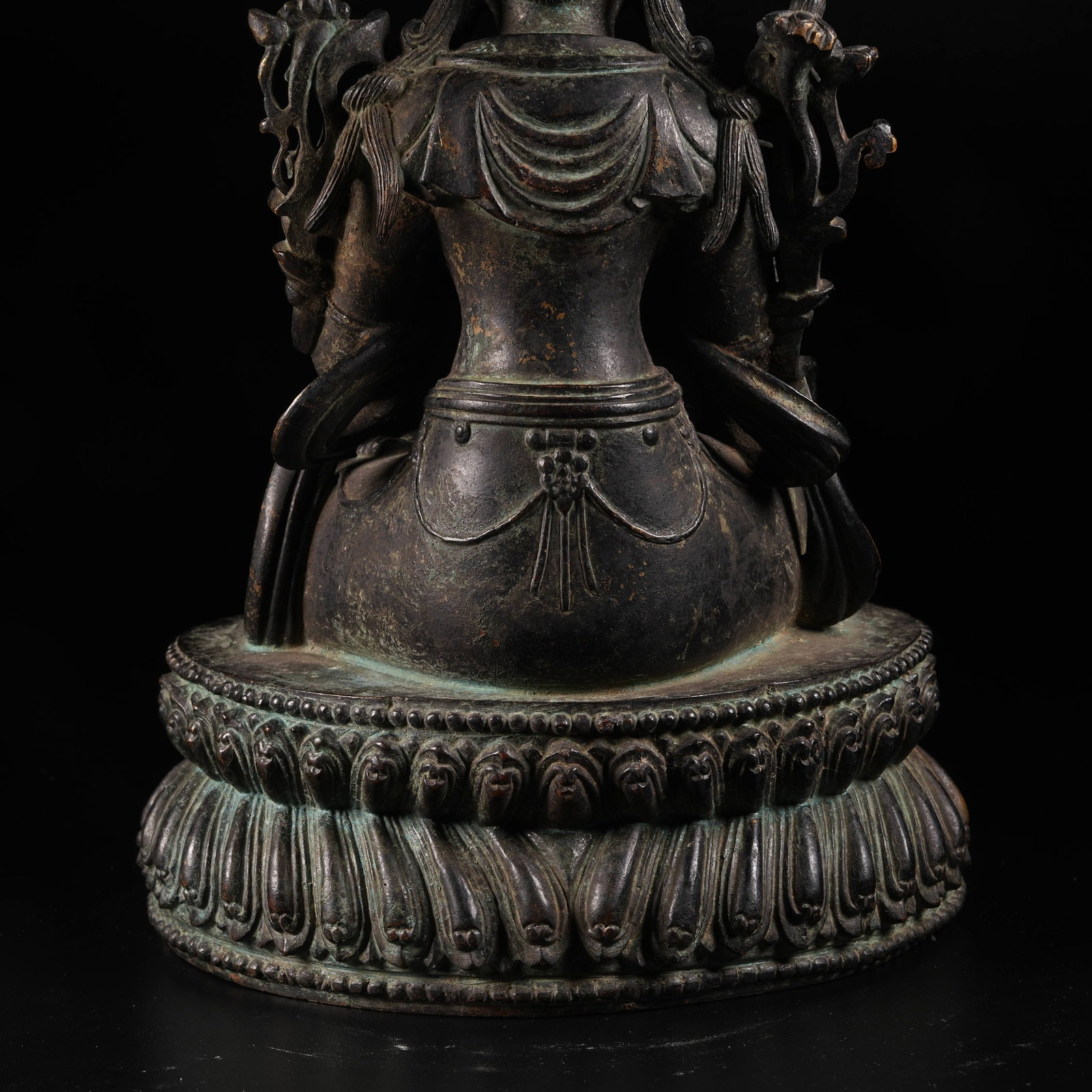 A BRONZE BODHISATTVA STATUE - 7