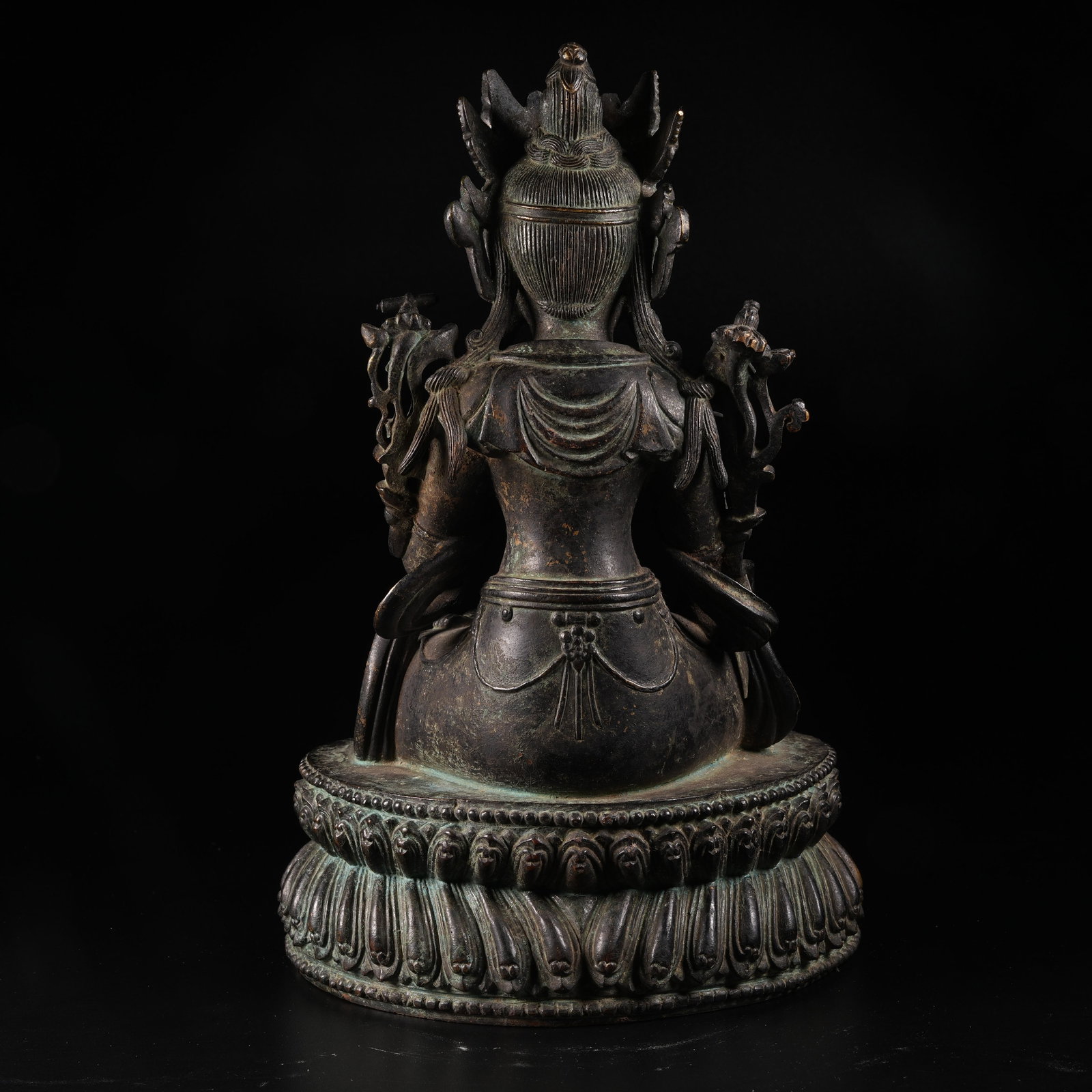 A BRONZE BODHISATTVA STATUE - 8