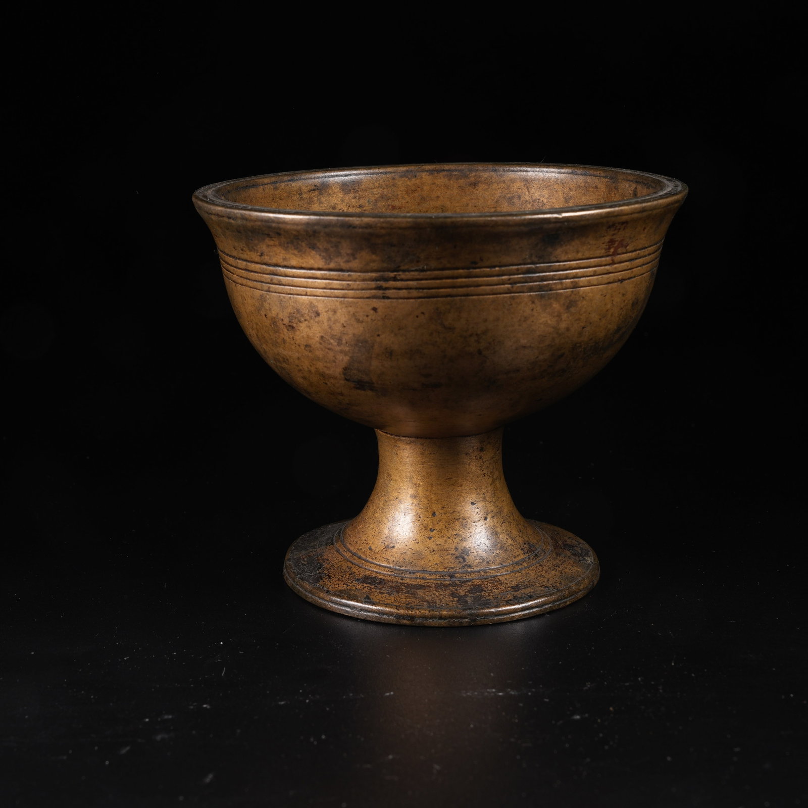 A BRONZE STEM CENSER - 4