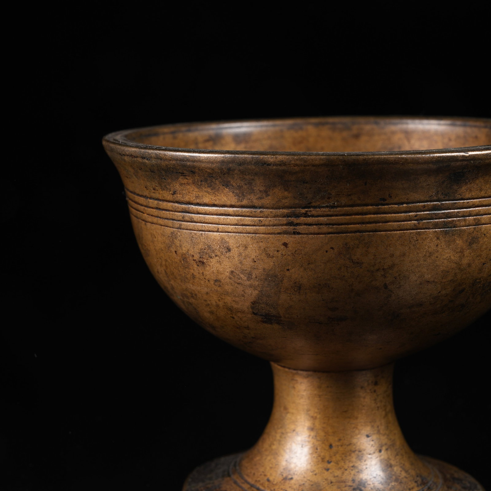 A BRONZE STEM CENSER - 5