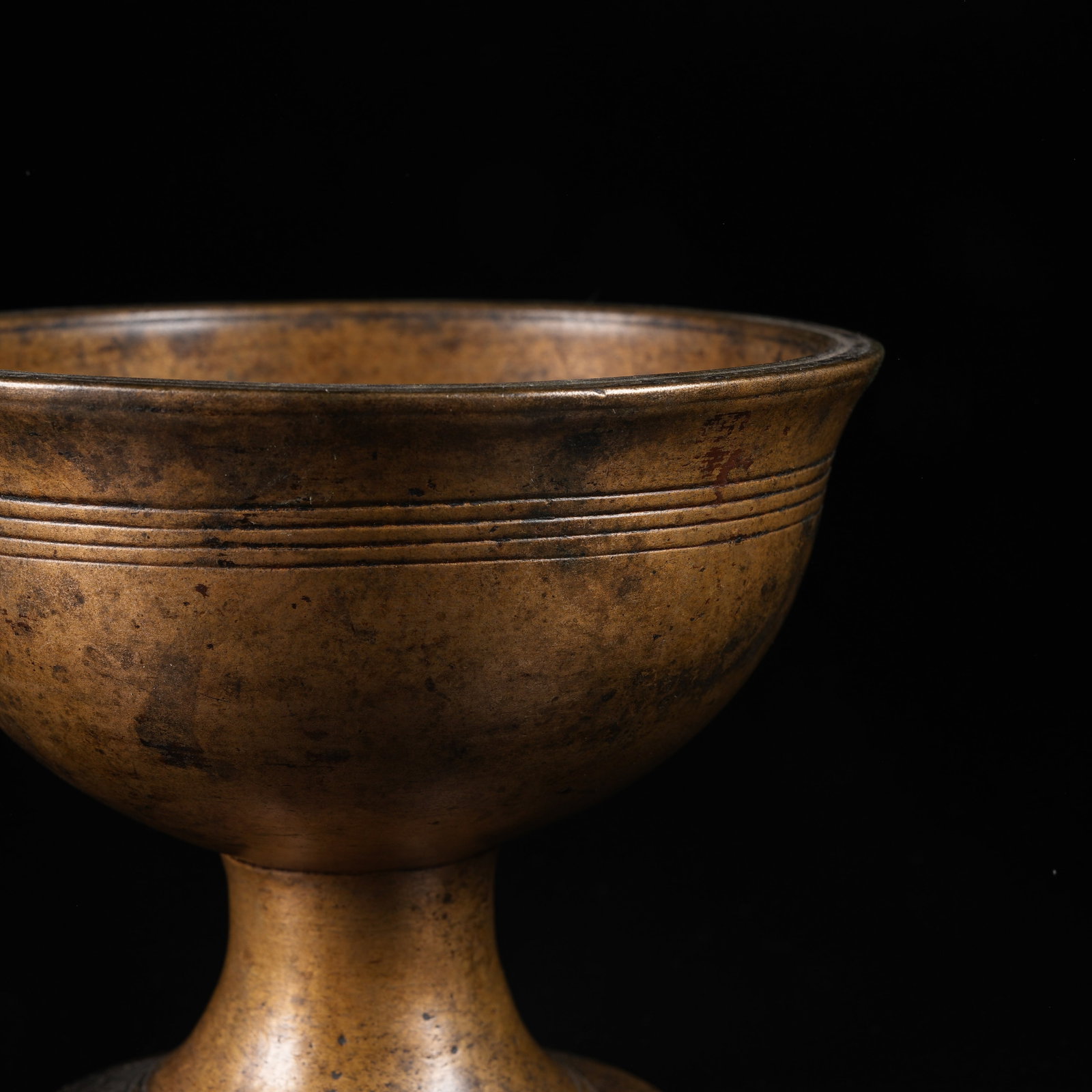 A BRONZE STEM CENSER - 6