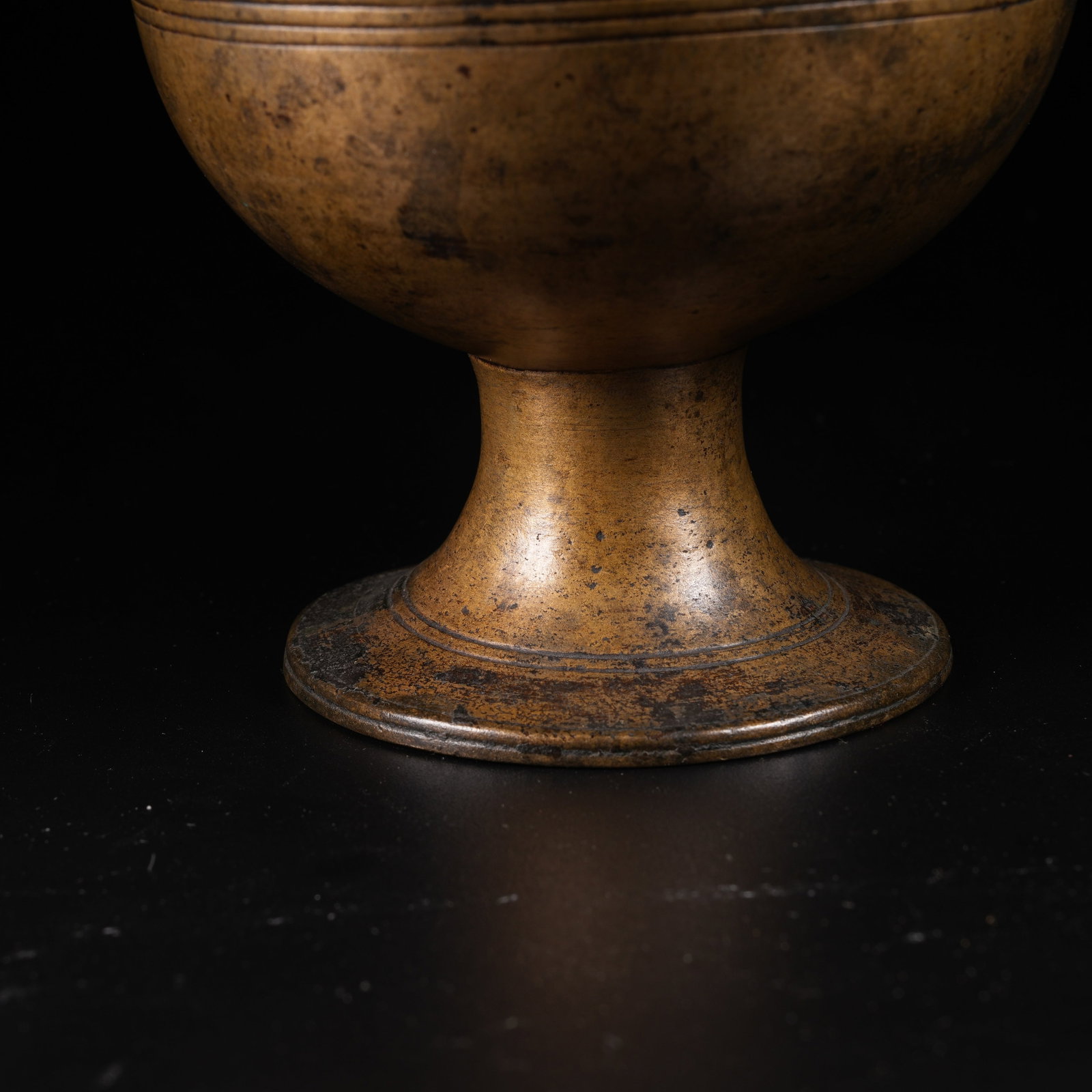 A BRONZE STEM CENSER - 7