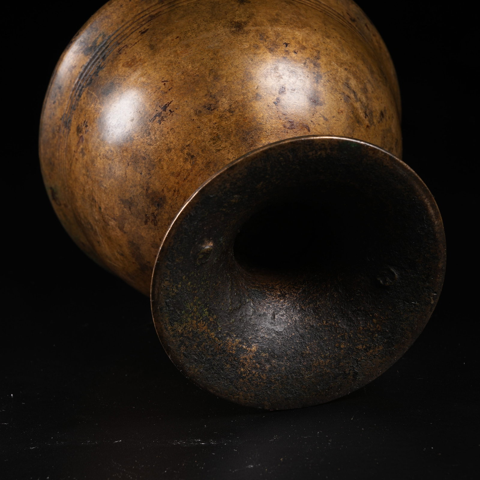 A BRONZE STEM CENSER - 9