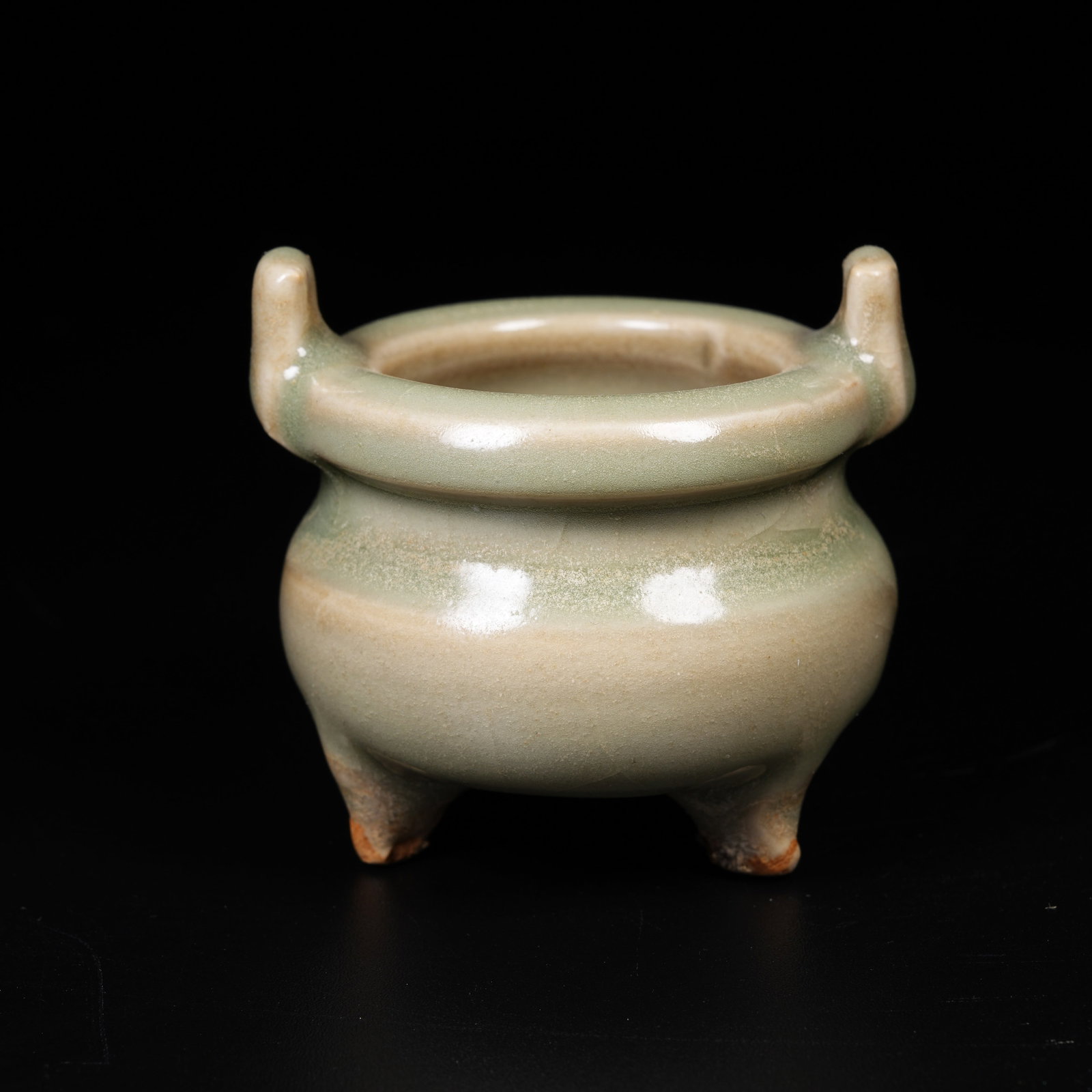 A YAOZHOU KILN OFFICIAL HAT EARED CENSER (1 of 9)