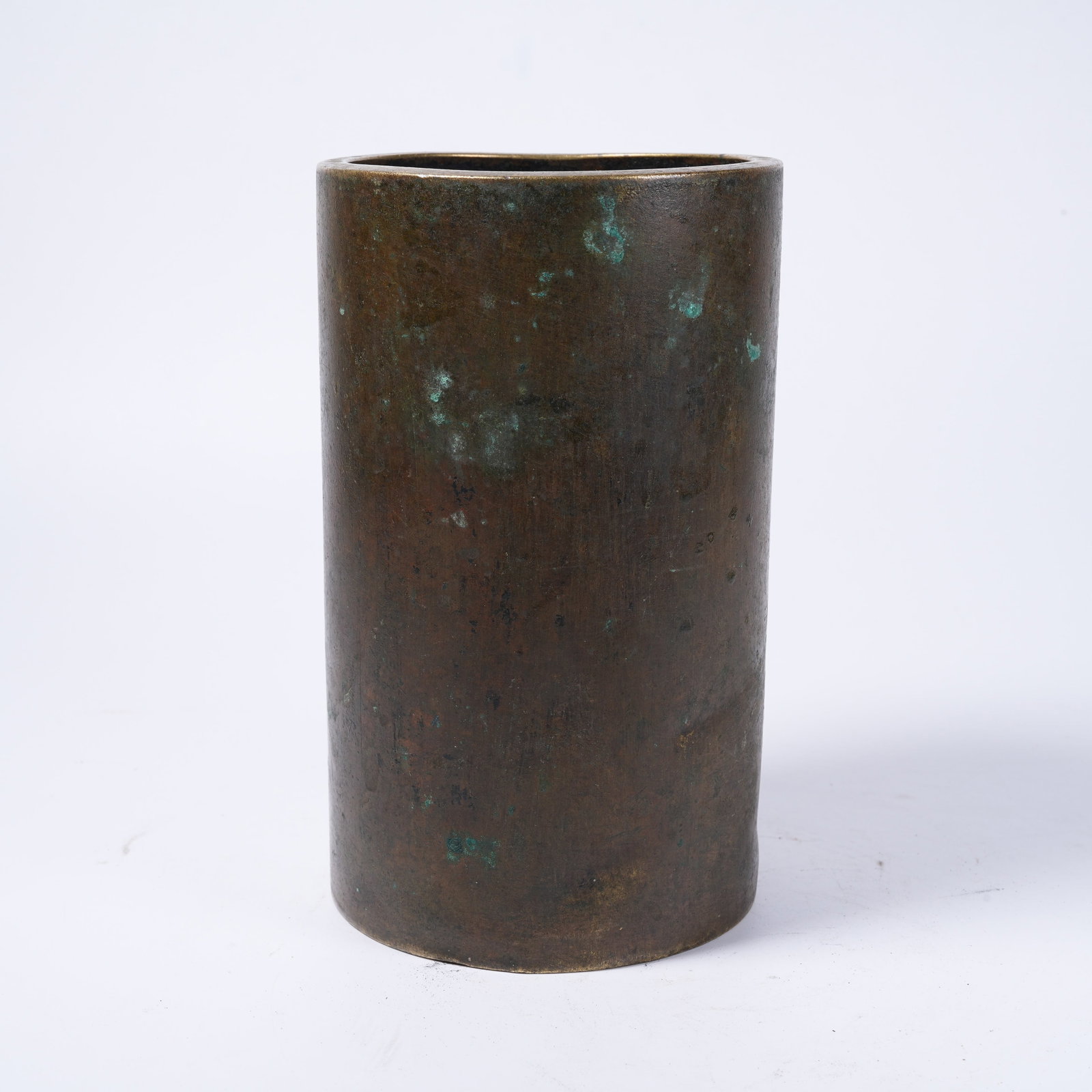 A BRONZE BRUSH POT (1 of 9)