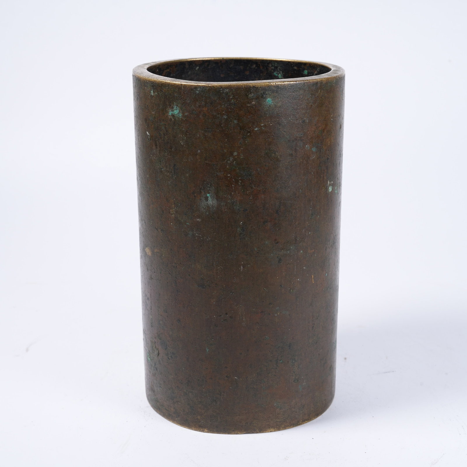 A BRONZE BRUSH POT - 3