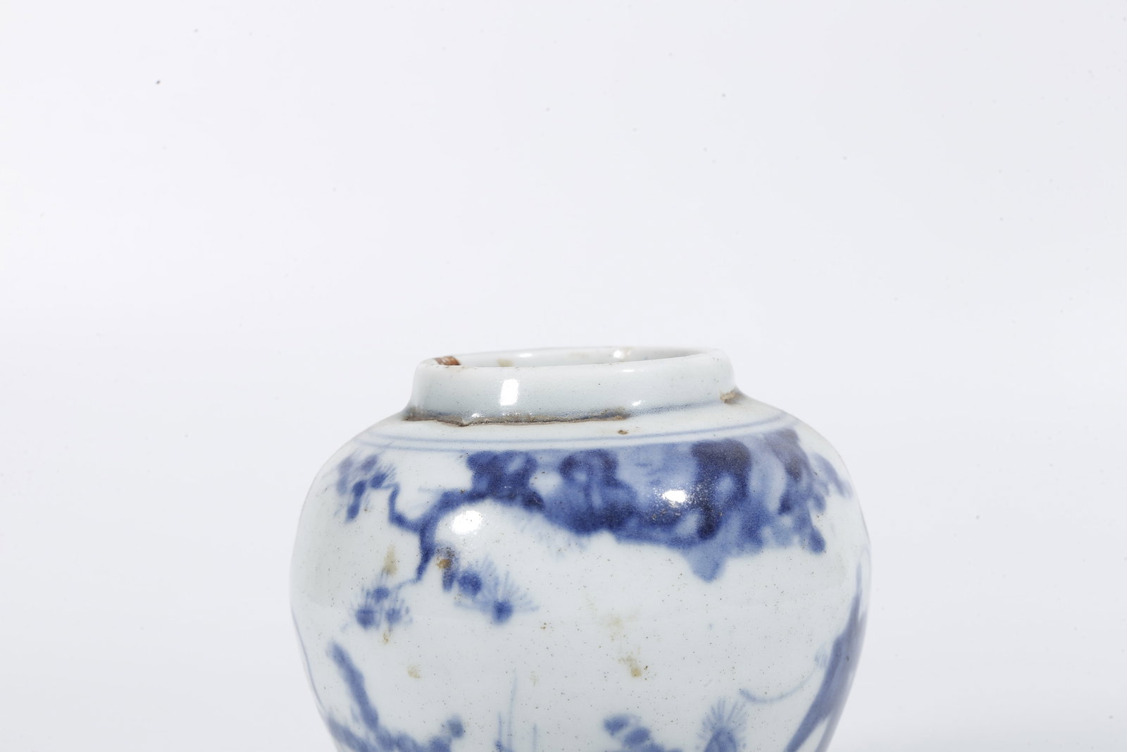 A BLUE AND WHITE BOY PATTERN JAR - 7