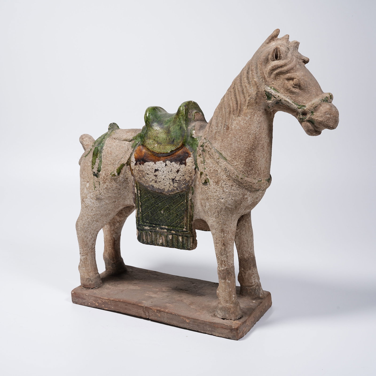 A TANG TRI-COLOR STEED ORNAMENT: Tang Tri-color Steed Ornament