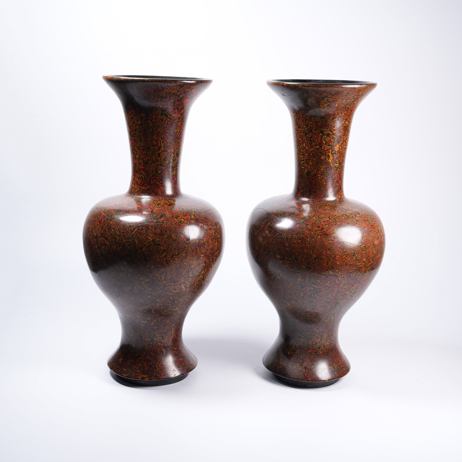 A SET OF RHINOCEROS SKIN LACQUER VASES (1 of 12)