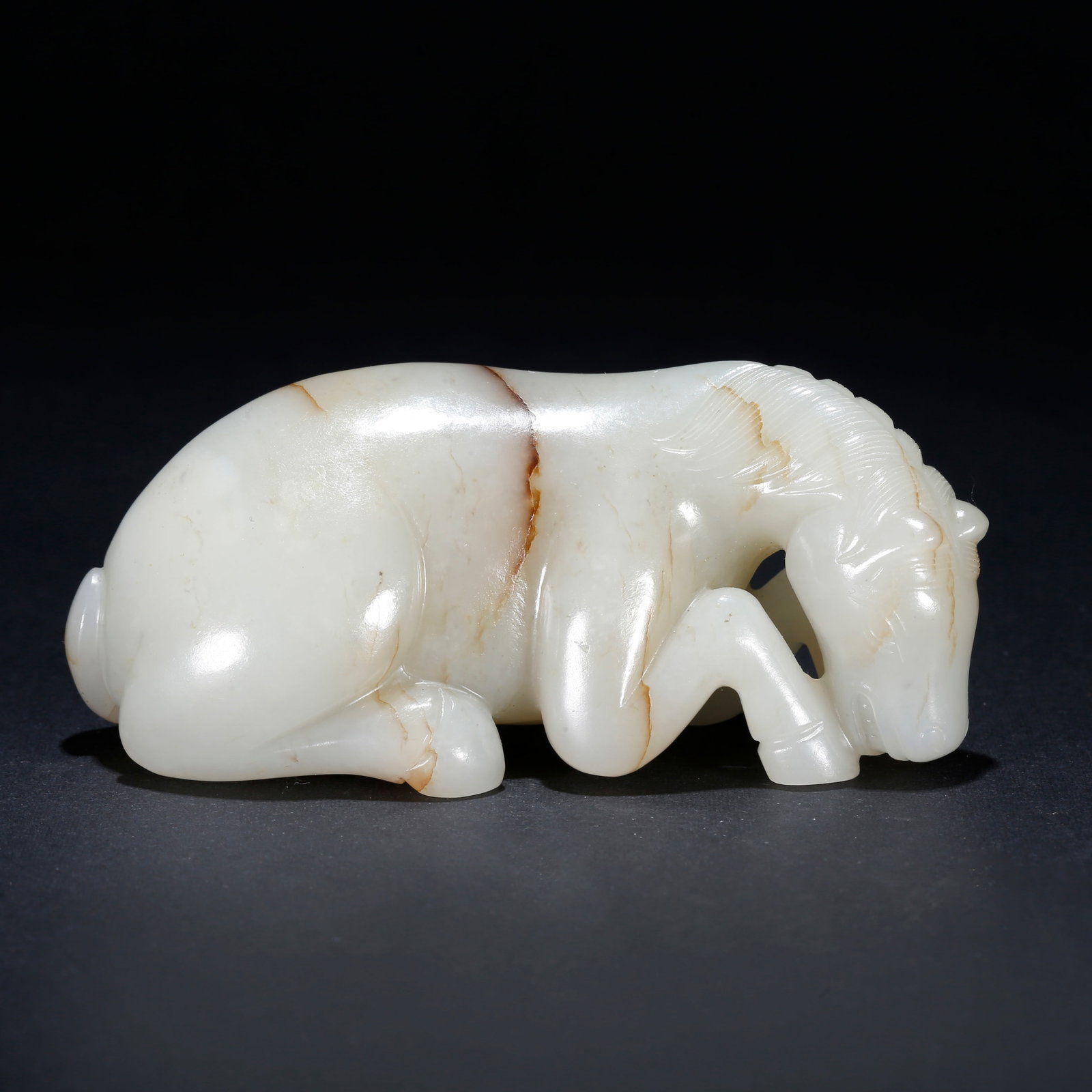 A HETIAN JADE CARVED STEED ORNAMENT (1 of 9)