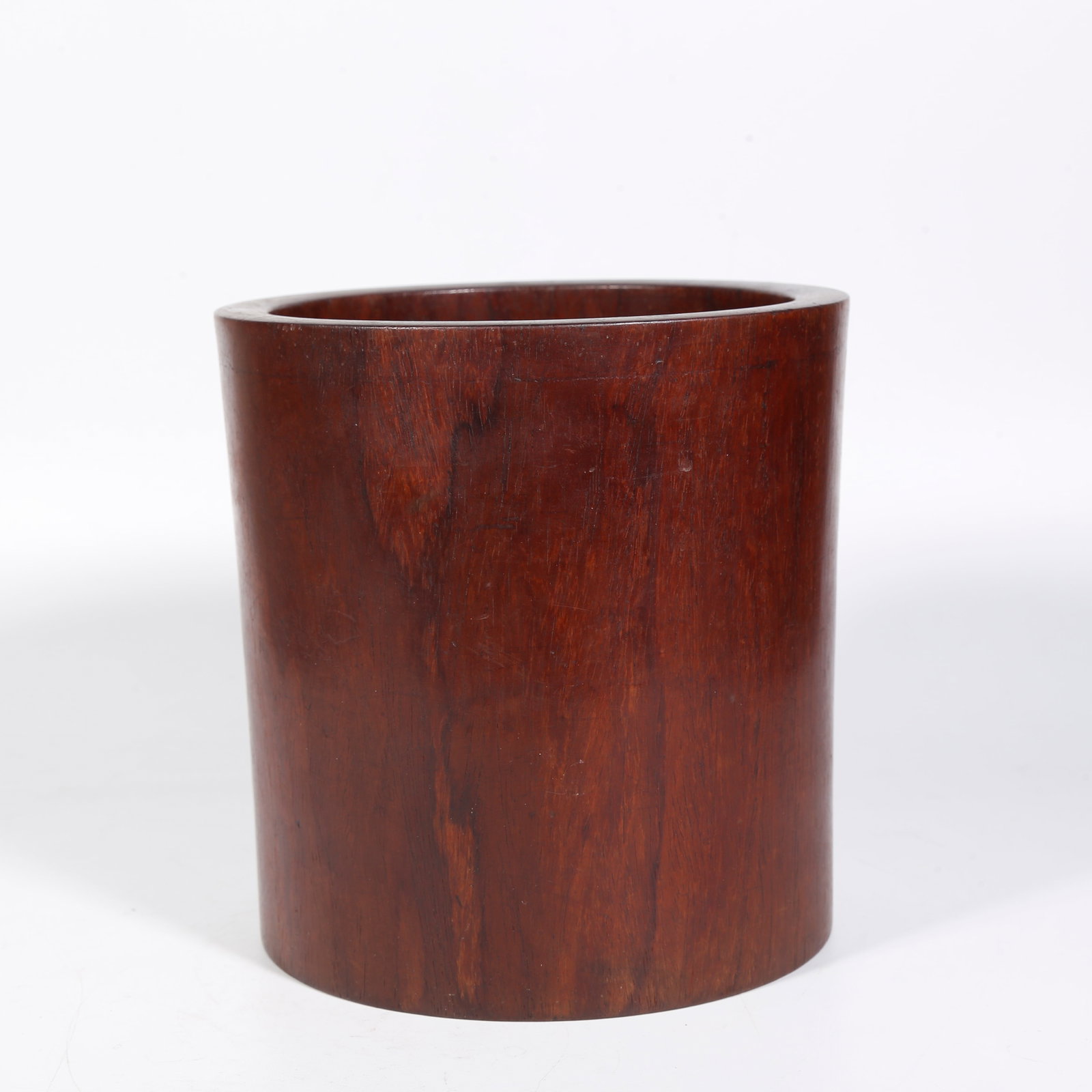A HUANGHUALI WOOD BRUSH POT: Huanghuali Wood Brush Pot