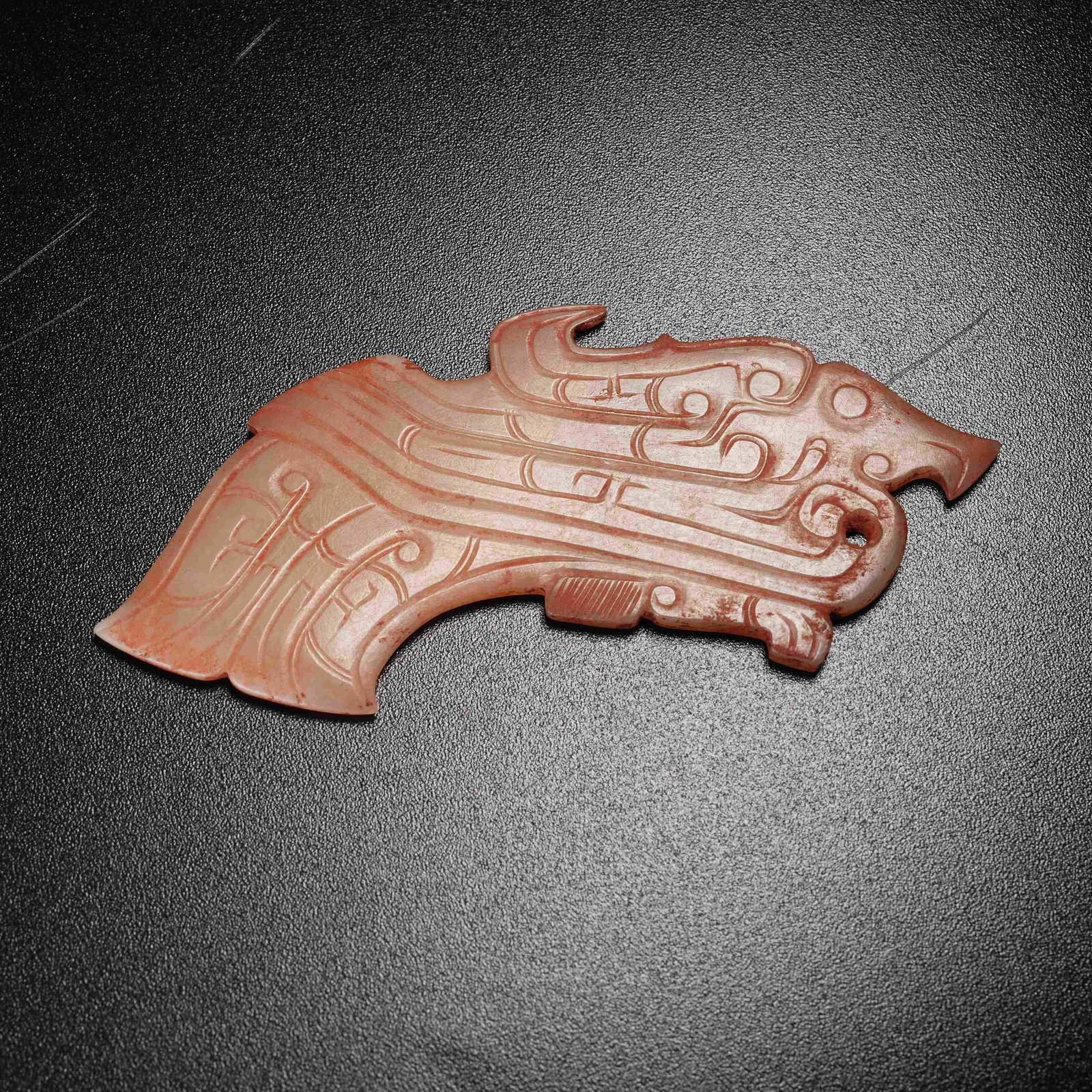 A ANCIENT JADE HUANG WITH DIVINE BEAST PATTERN (1 of 9)