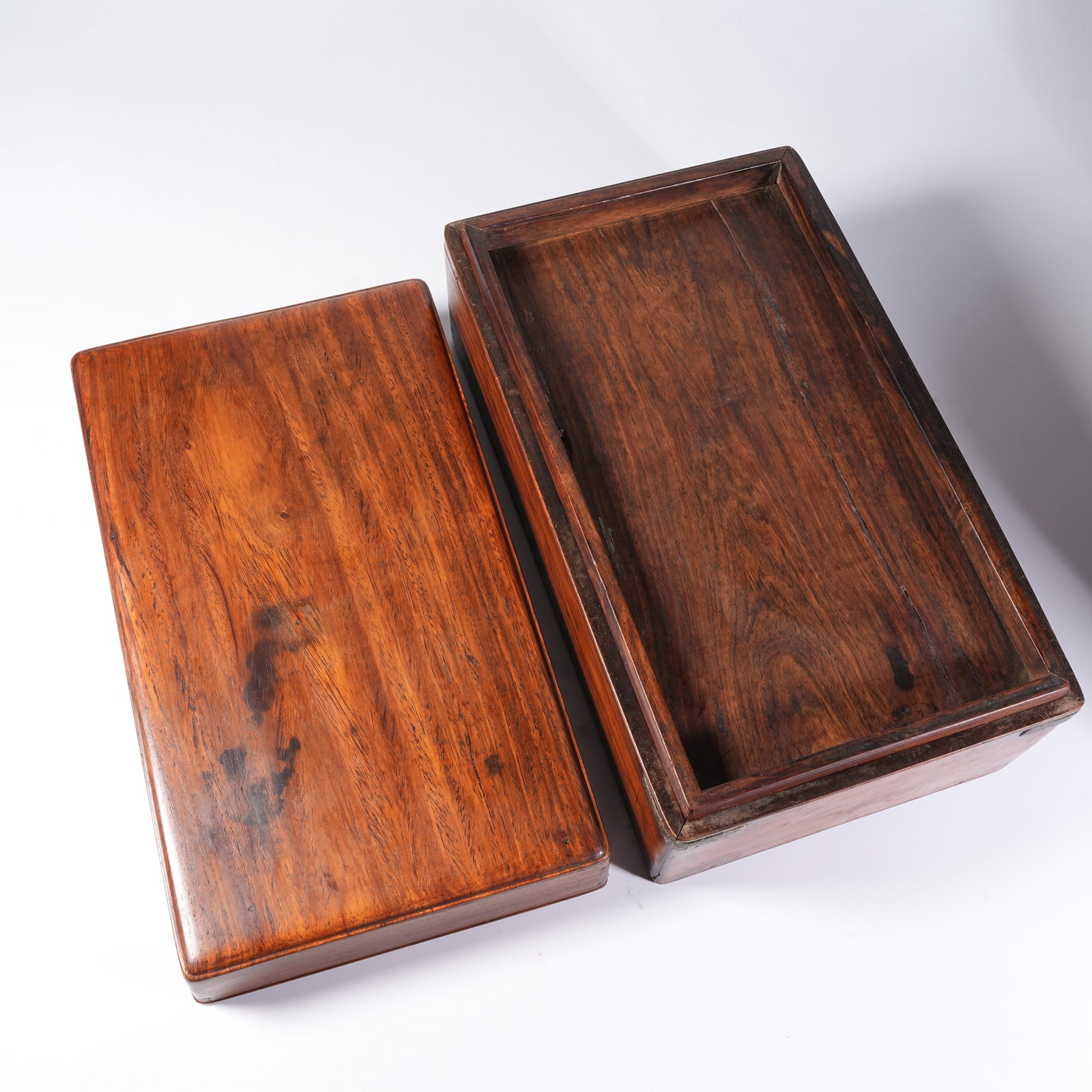 A HUANGHUALI INK SLAB BOX: Huanghuali Ink Slab Box