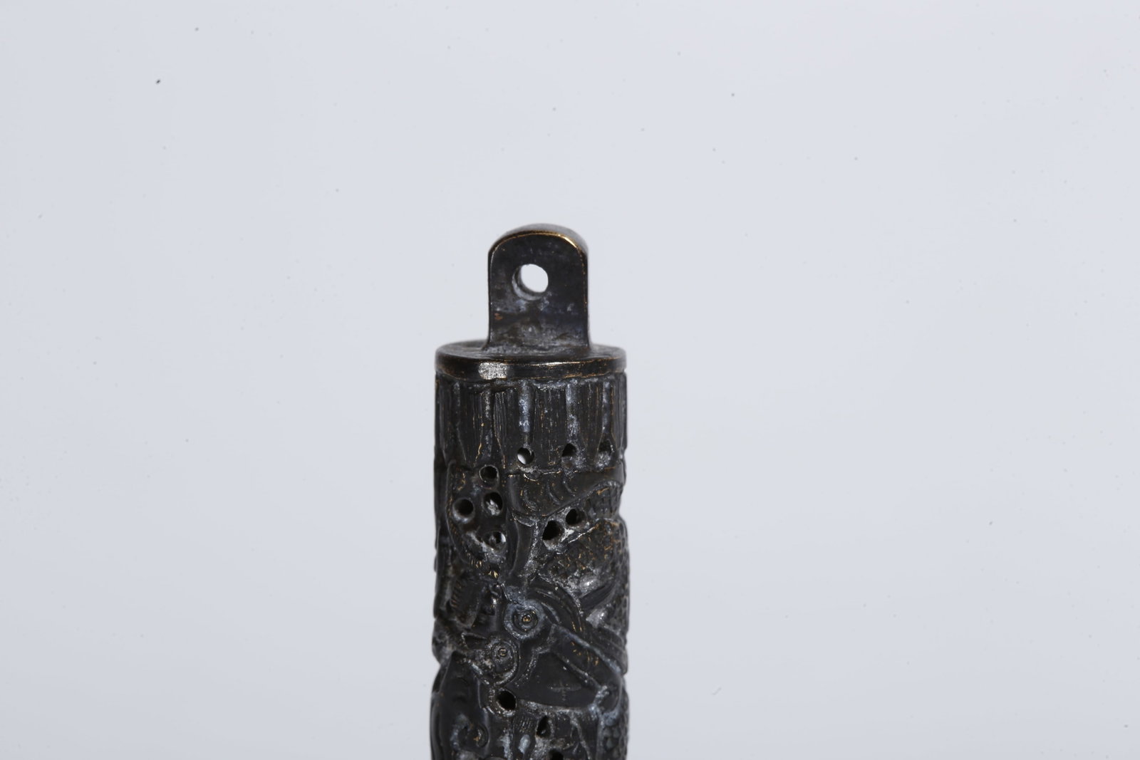A BRONZE DRAGON PATTERN FEATHER TUBE - 6