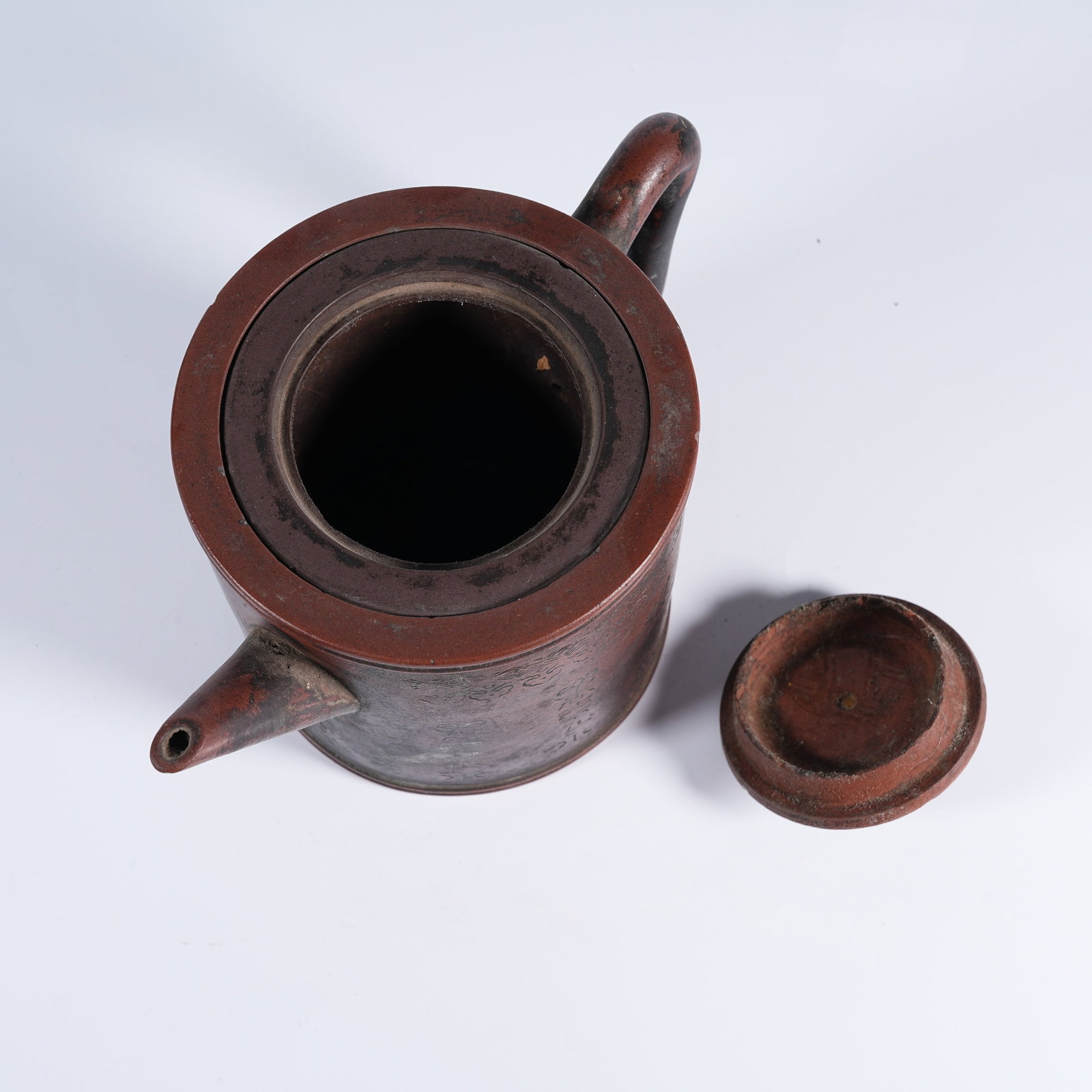 A ZISHA LONGEVITY PATTERN TEAPOT - 8