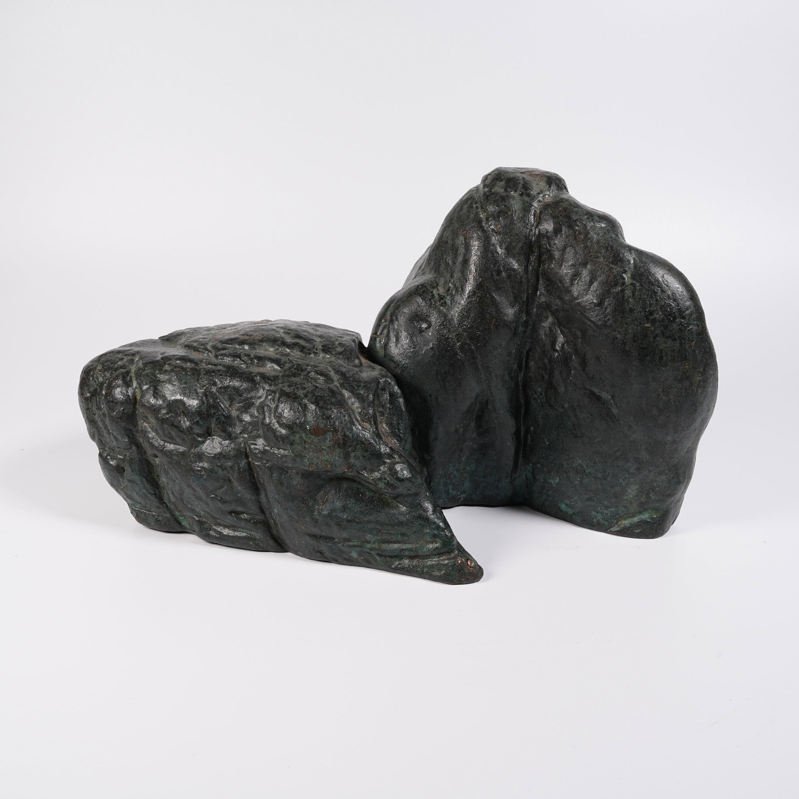 A BRONZE MOUNTAIN-SHAPED ORNAMENT: Bronze Mountain-shaped Ornament