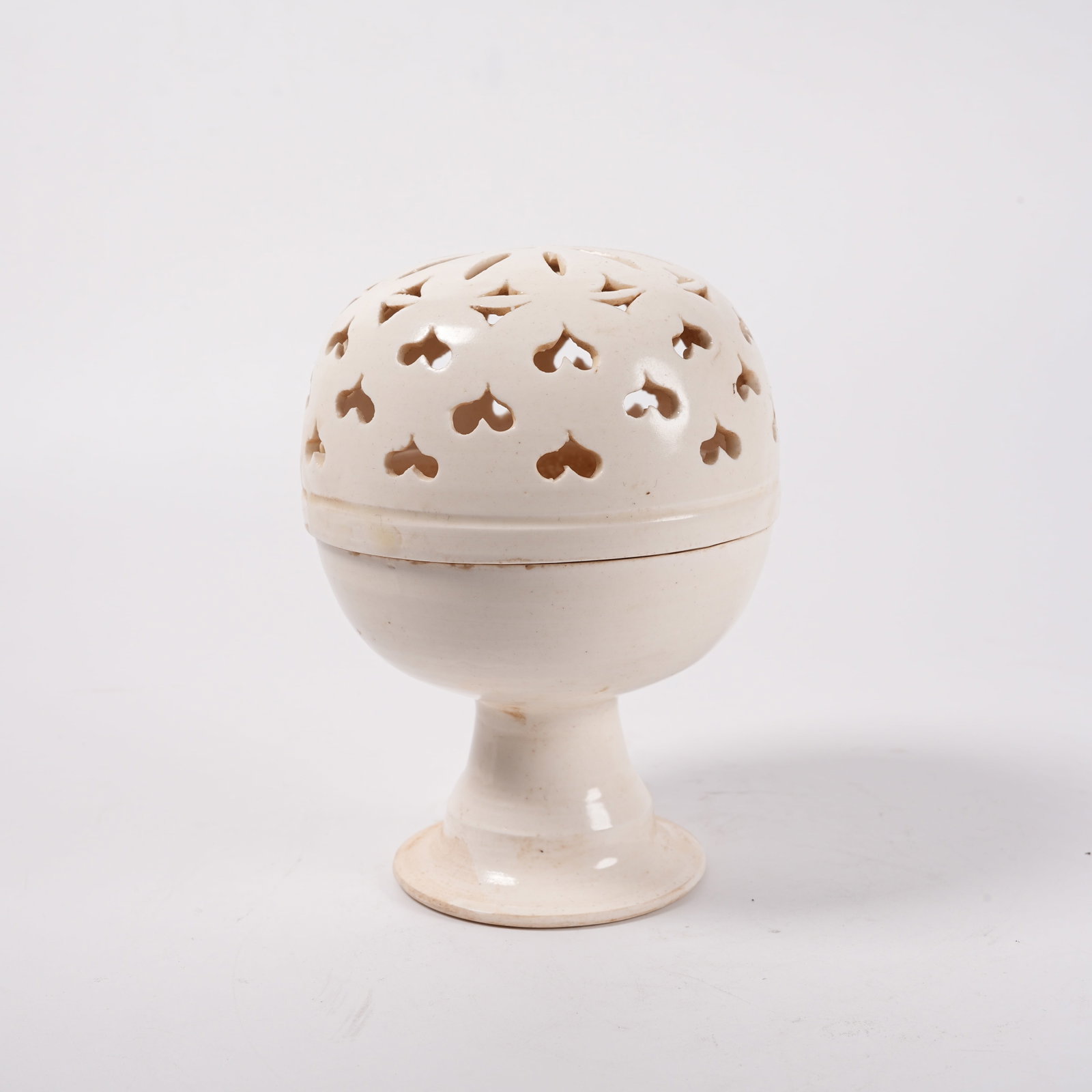 A HOZHOU KILN OPENWORK INCENSE BURNER WITH FLORAL PATTERN (1 of 10)