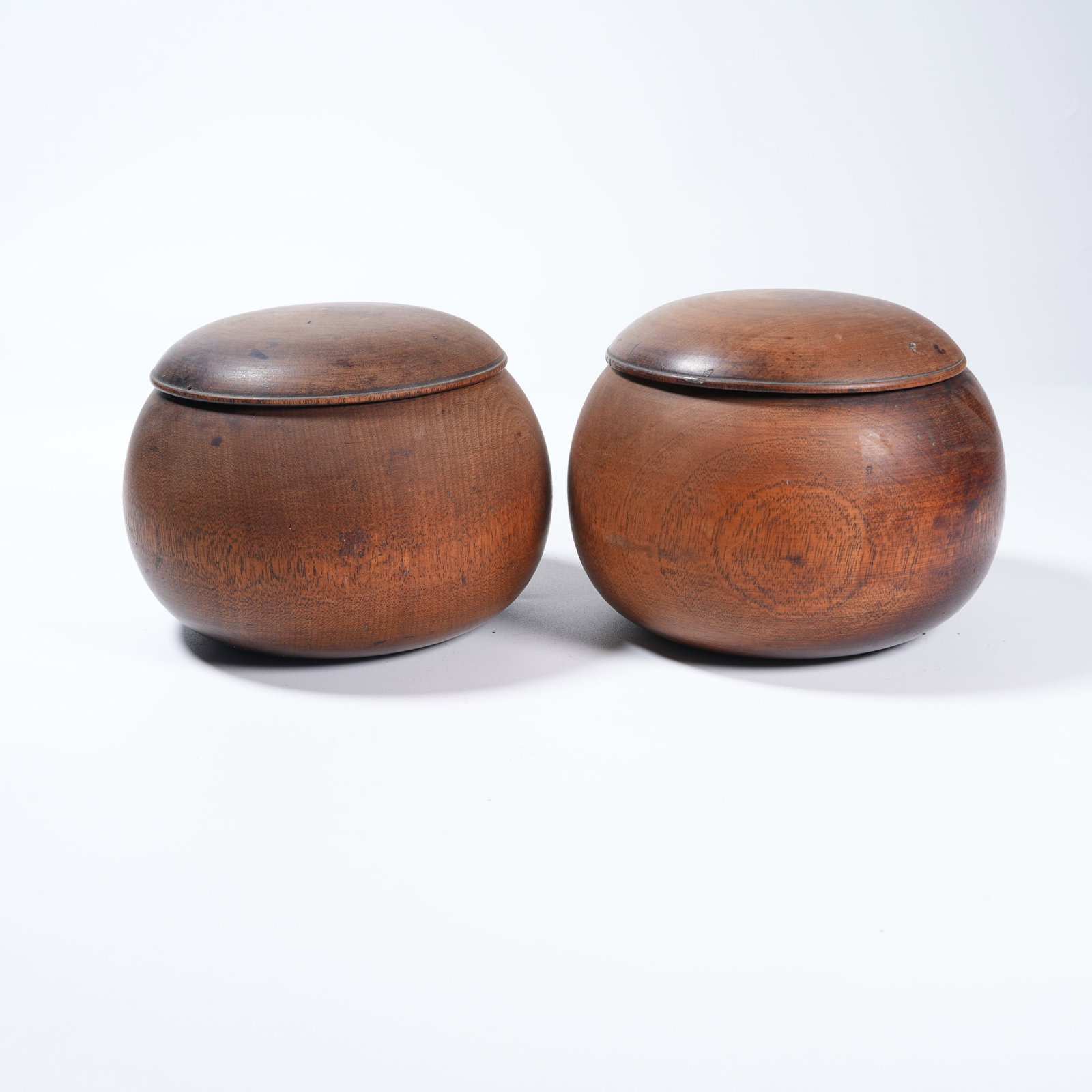 A SET OF HUANGHUALI GO JARS (1 of 8)
