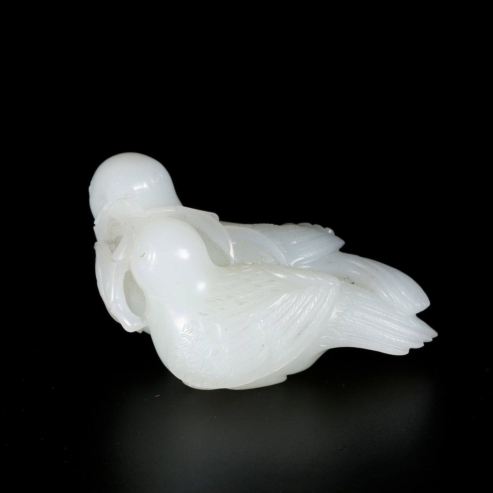 A HETIAN JADE MANDARIN DUCK ORNAMENT (1 of 8)