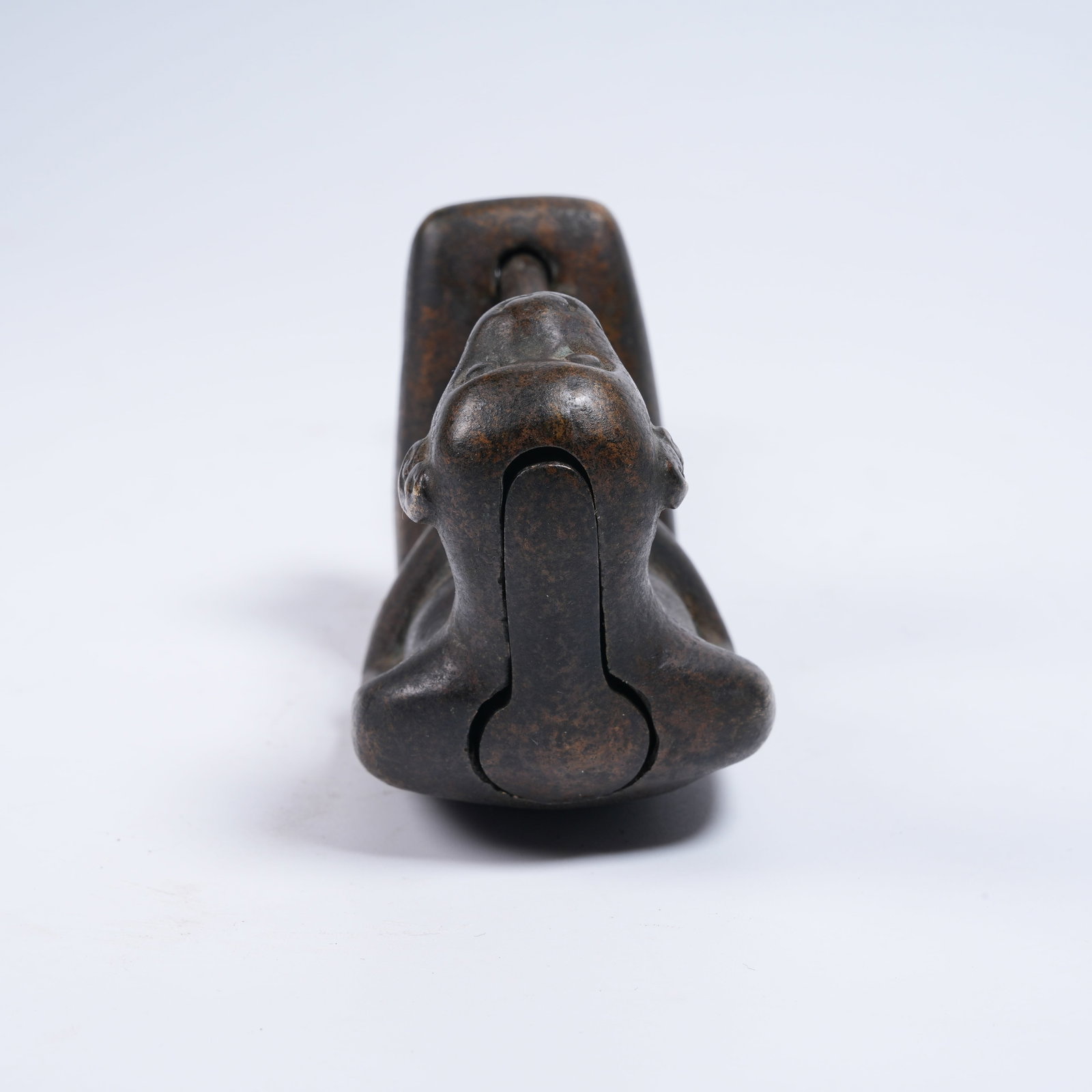 A BRONZE MONKEY-SHAPED LOCK - 7