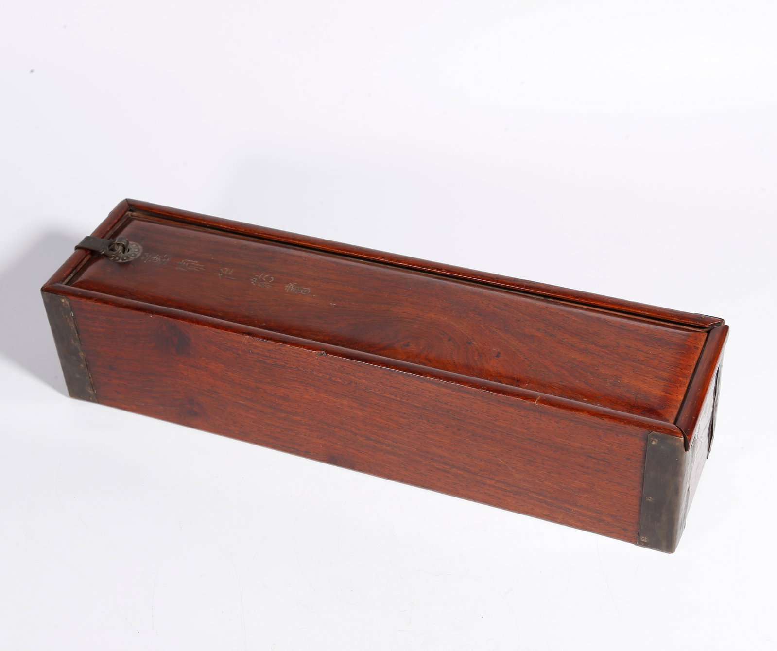 A HUANGHUALI WOOD HAND SCROLL BOX (1 of 11)