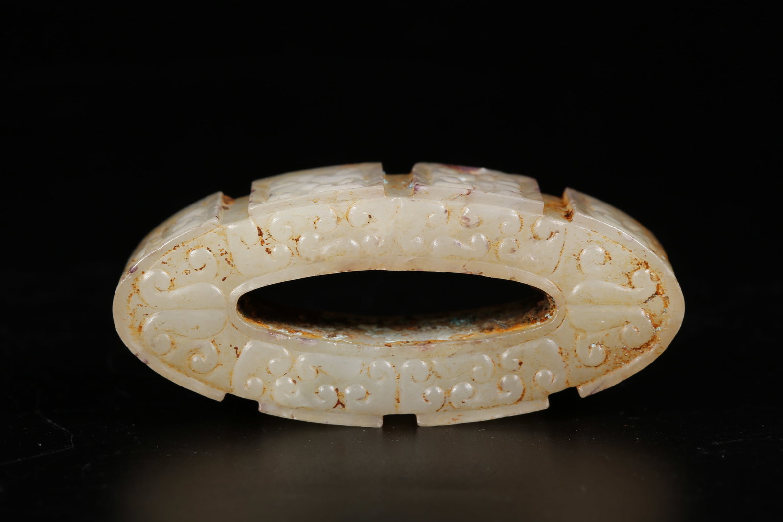 A HETIAN JADE SWORD GUARDS (A PAIR) - 10