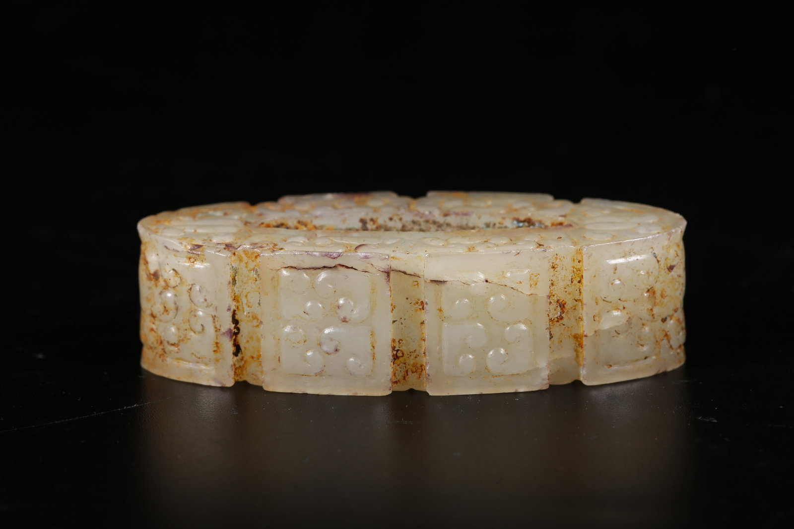 A HETIAN JADE SWORD GUARDS (A PAIR) - 3