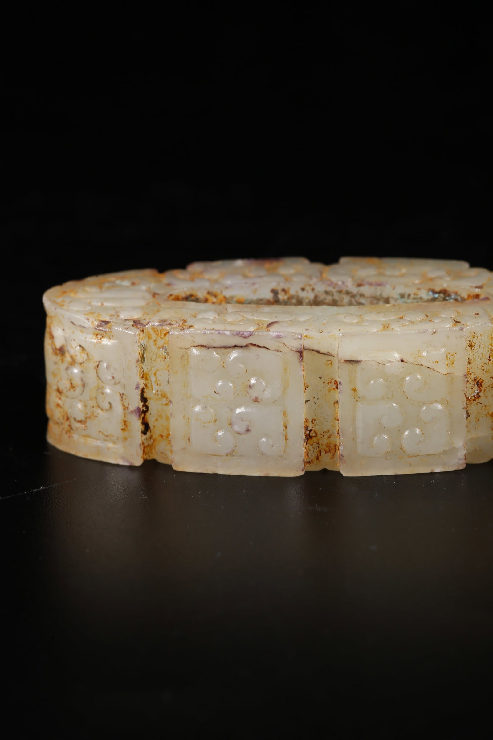 A HETIAN JADE SWORD GUARDS (A PAIR) - 4