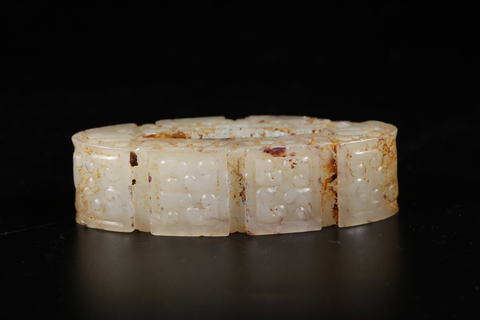 A HETIAN JADE SWORD GUARDS (A PAIR) - 7