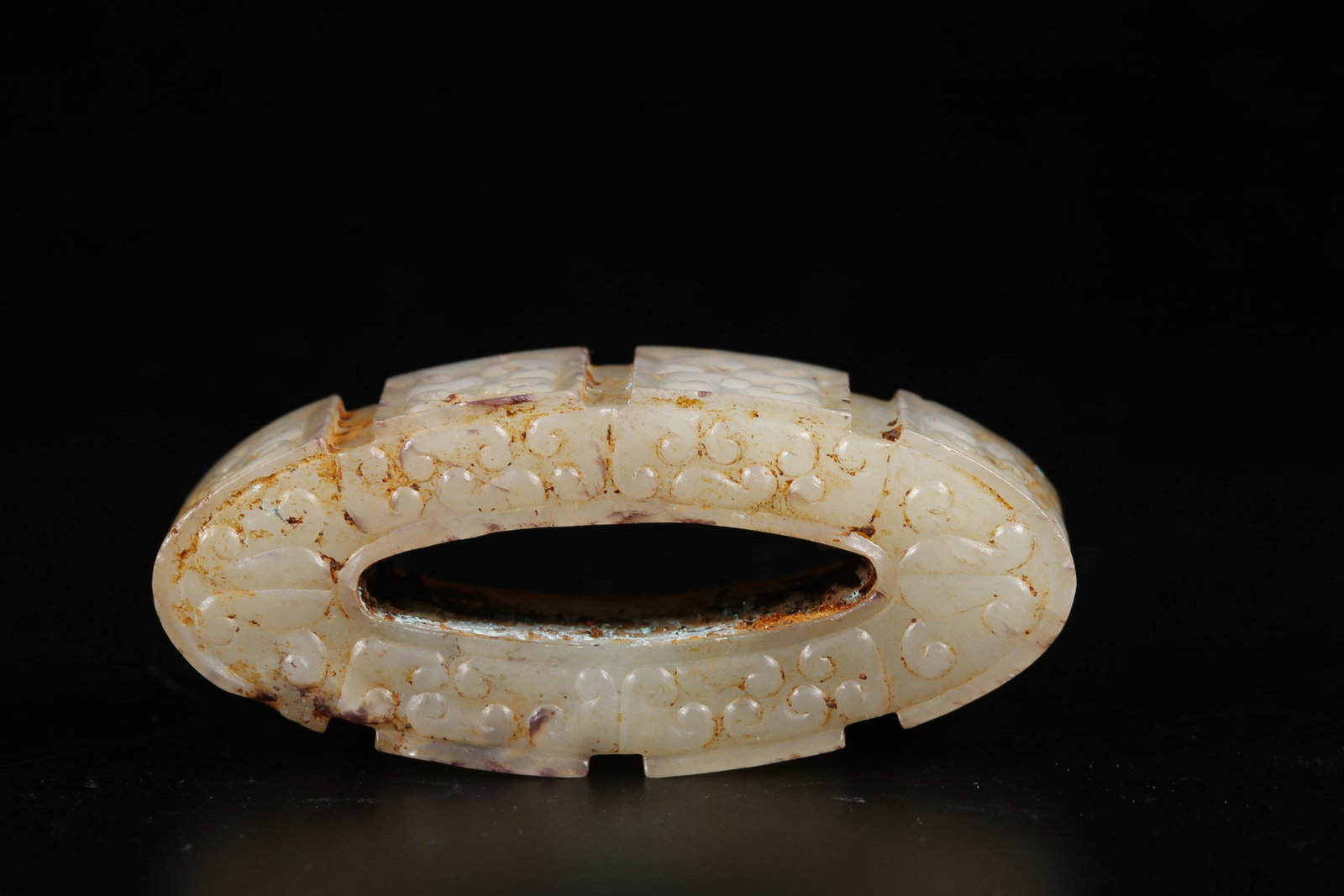 A HETIAN JADE SWORD GUARDS (A PAIR) - 9