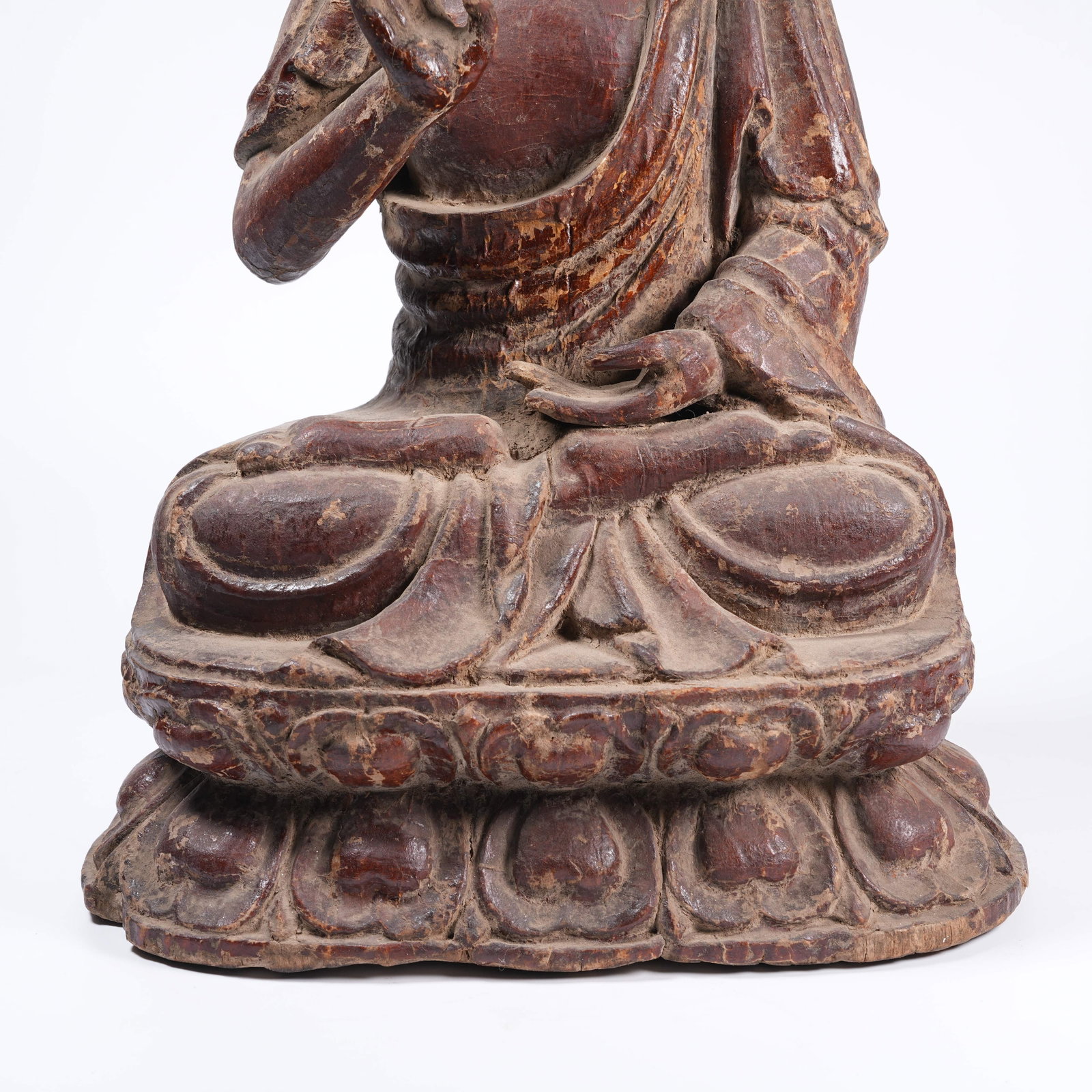 A LACQUER SEATED SAKYAMUNI STATUE - 3