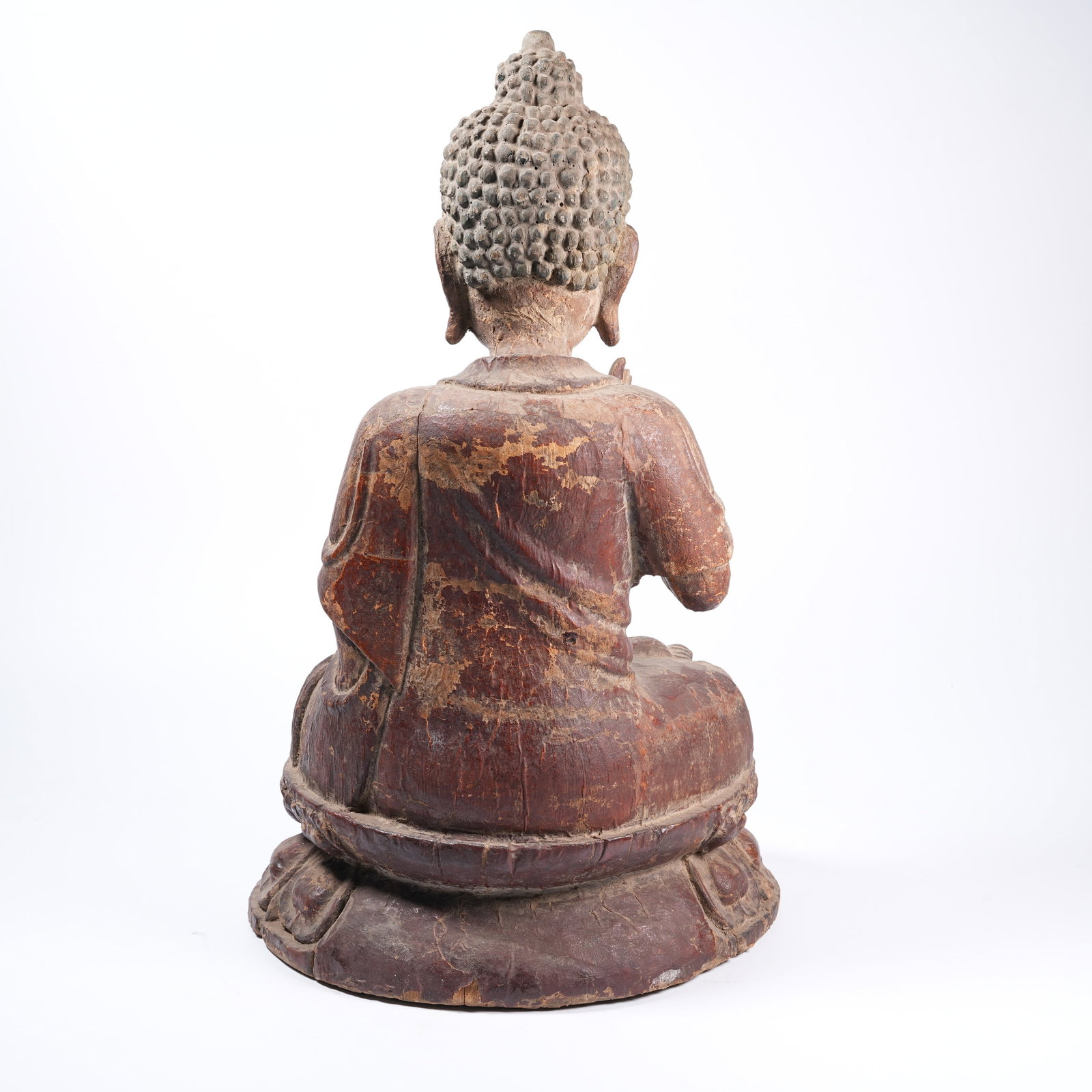 A LACQUER SEATED SAKYAMUNI STATUE - 7