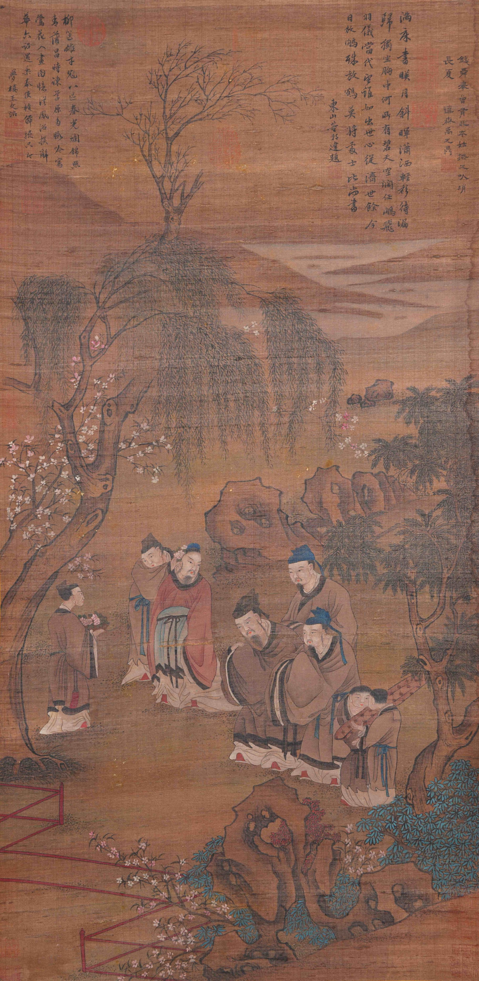 A FIGURE PAINTING ON SILK BY YU ZHIDING.禹之鼎 (1 of 9)