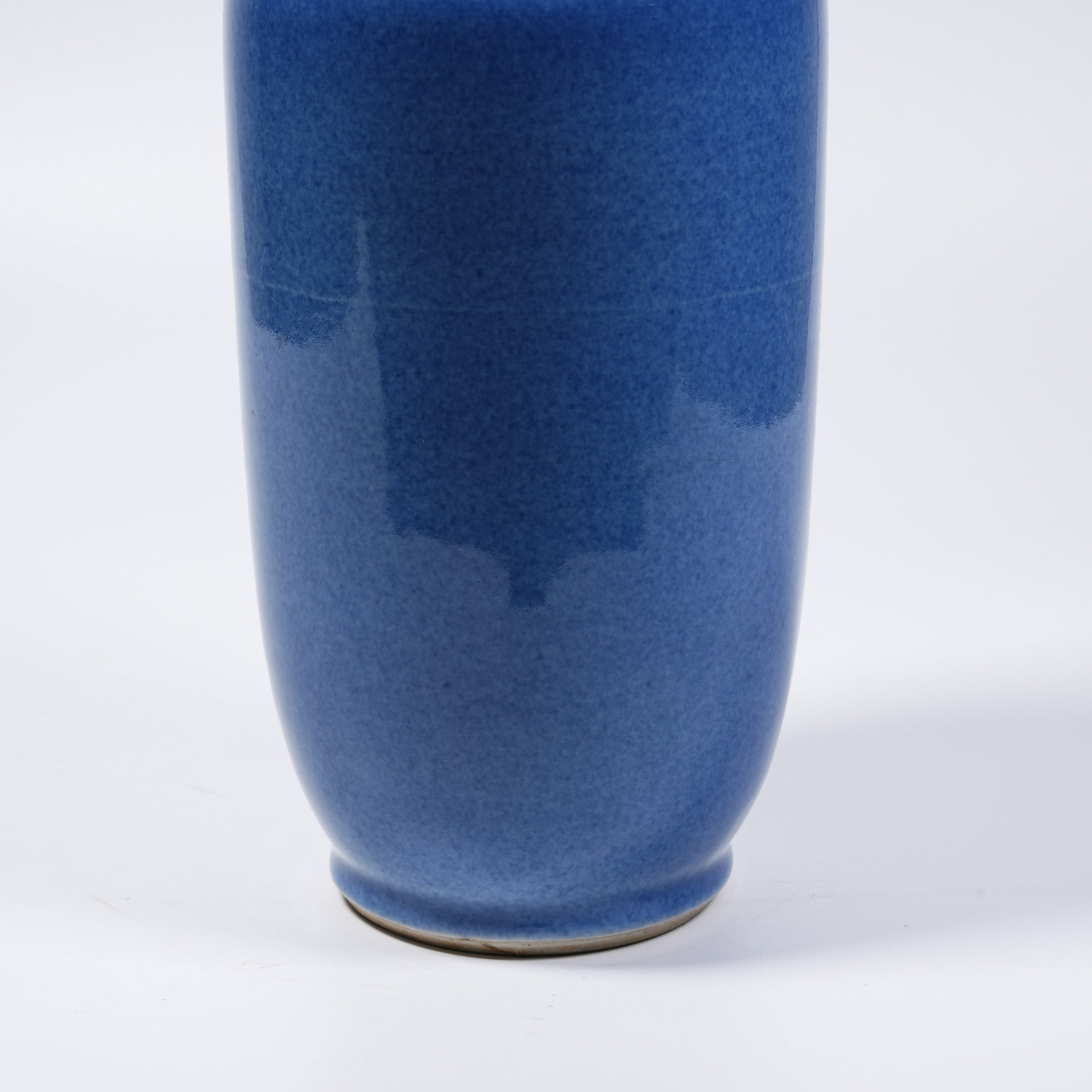 A SPLASHED BLUE GLAZE MALLET-SHAPED VASE - 3