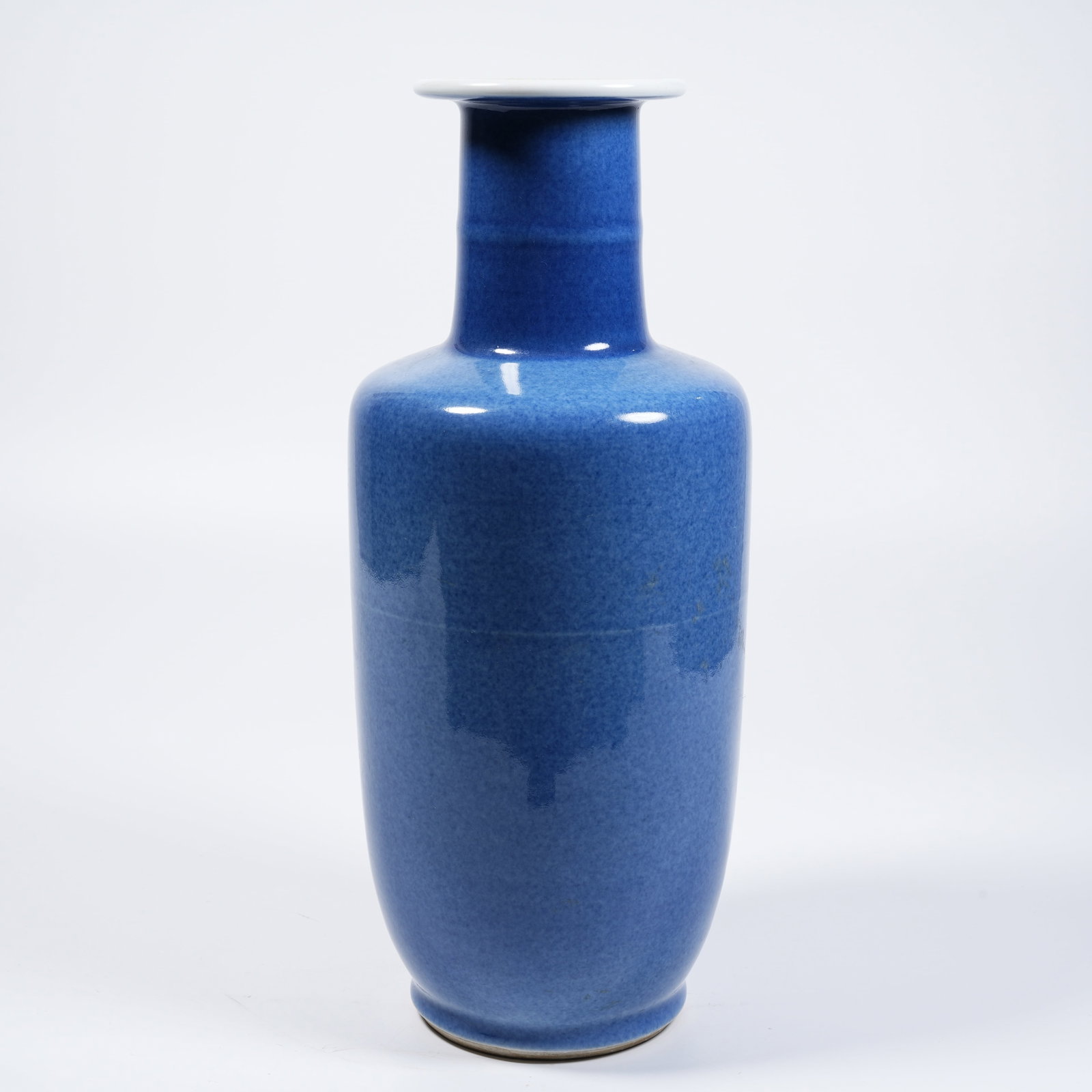 A SPLASHED BLUE GLAZE MALLET-SHAPED VASE - 6