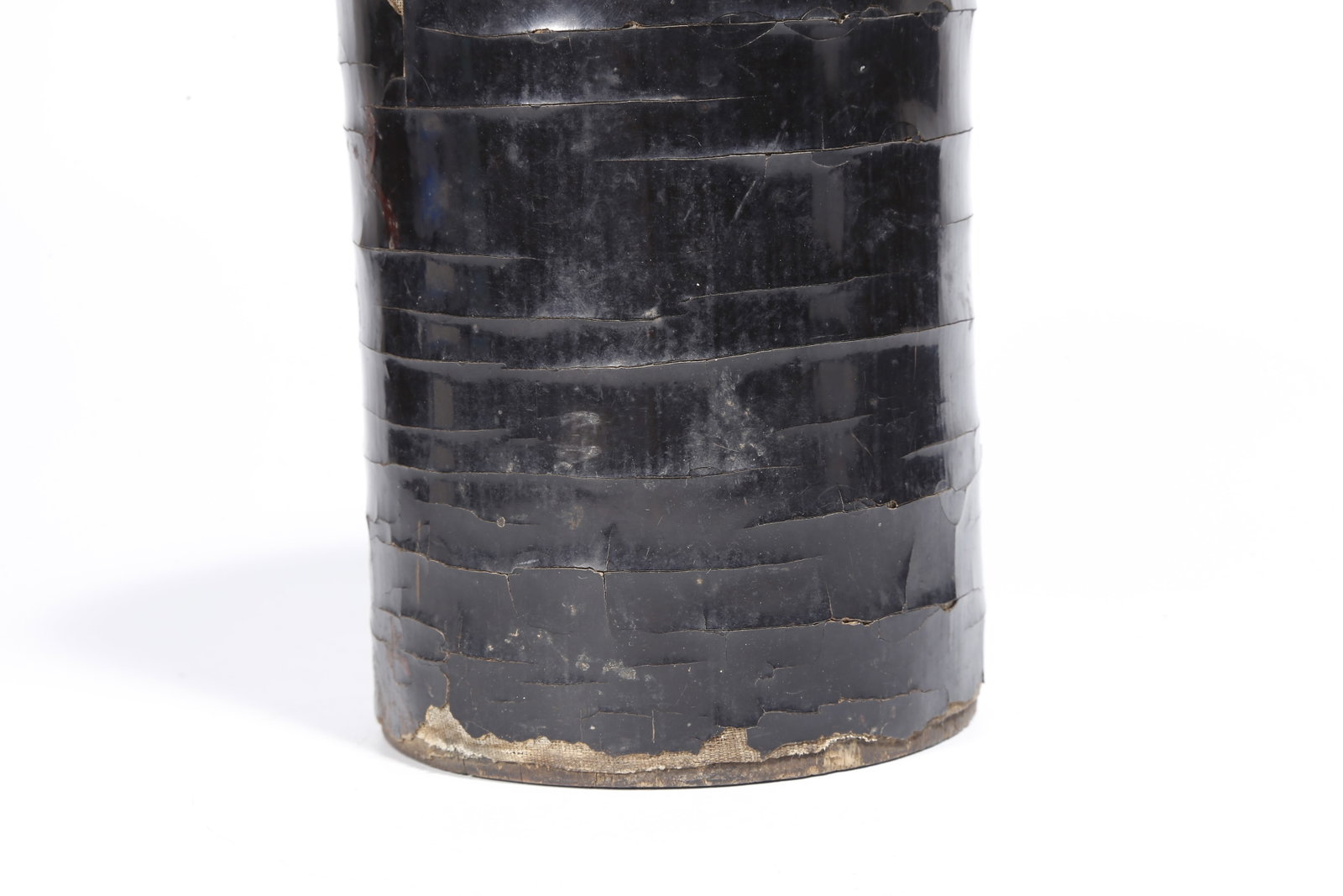 A LACQUER FLORAL PATTERN BRUSH POT - 7