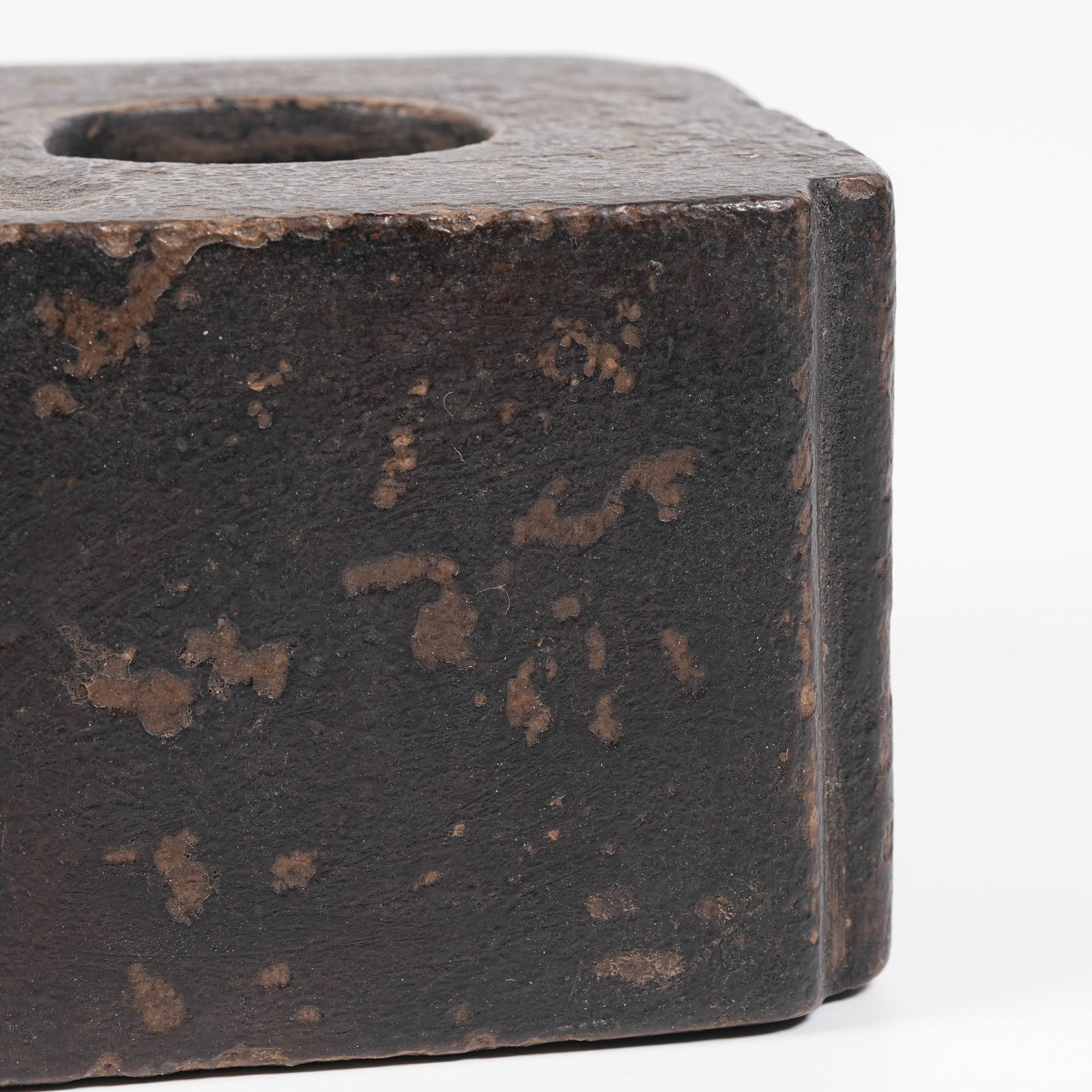 A SQUARE BLUESTONE ANGLED WATER VESSEL - 6